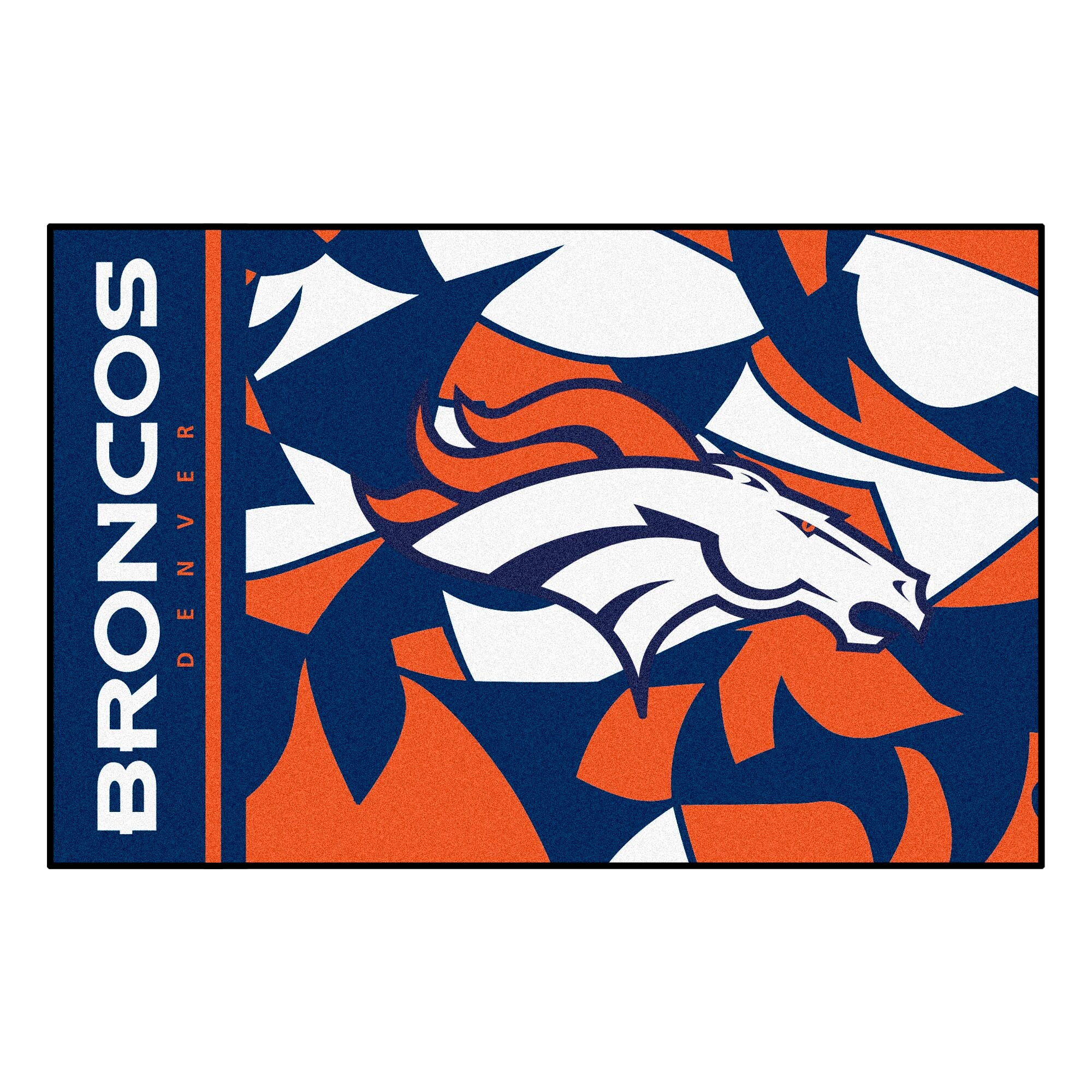 Fanmats Orange 3 ft. x 5 ft. Denver Broncos Vintage Area Rug