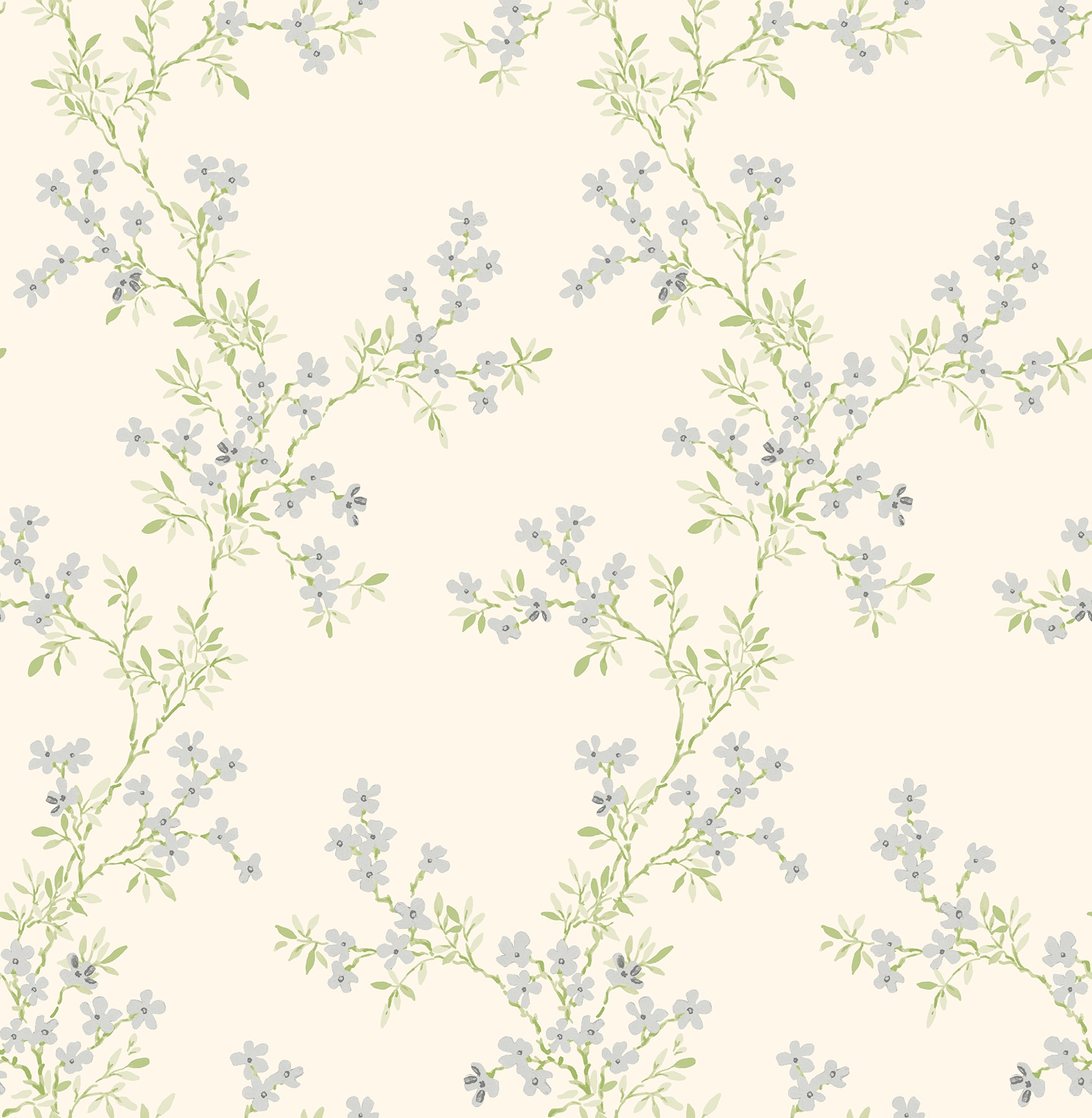 A-street Prints Ami 56-sq Ft Silver Non-woven Floral Unpasted Wallpaper 