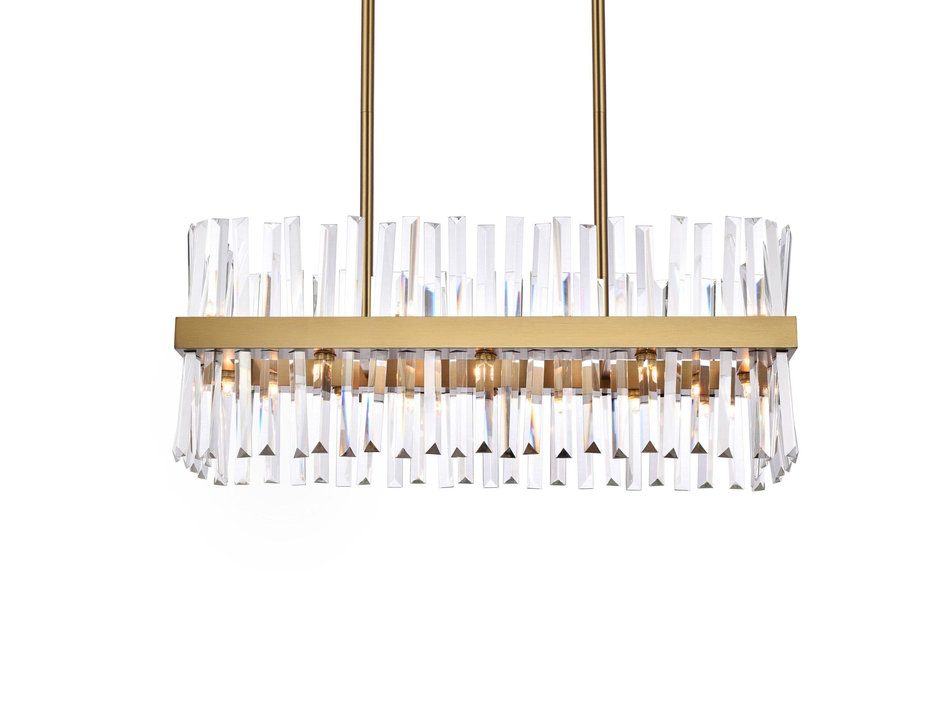 Serephina Satin Gold 16-Light Crystal Chandelier