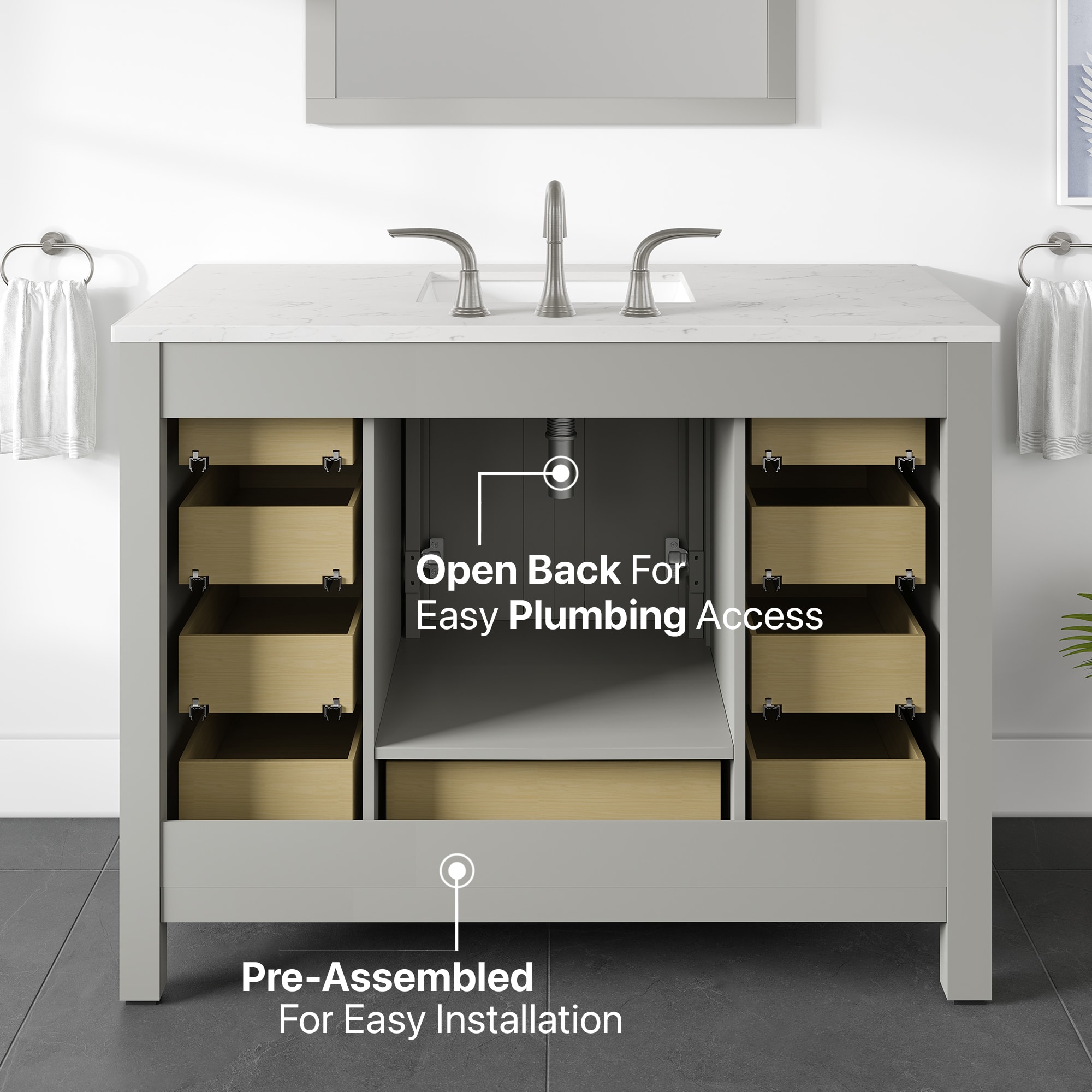 Eviva EVVN412-42GR-Q Bath-Vanity-Combo - View #6