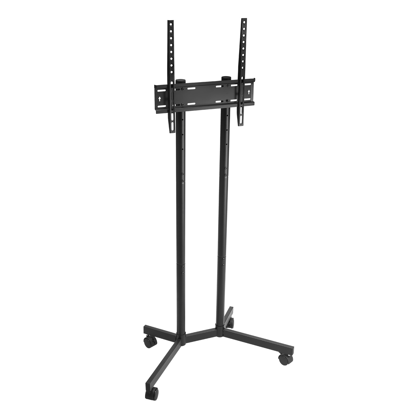 VEVOR Rolling TV Stand  Mobile TV Cart for 32-65 Inch Screens  Height Adjustable  Portable Monitor Stand with Wheels Holds up to 88 lbs for Living Room  Bedroom  Office  Outdoor  Max VESA 400x400mm
