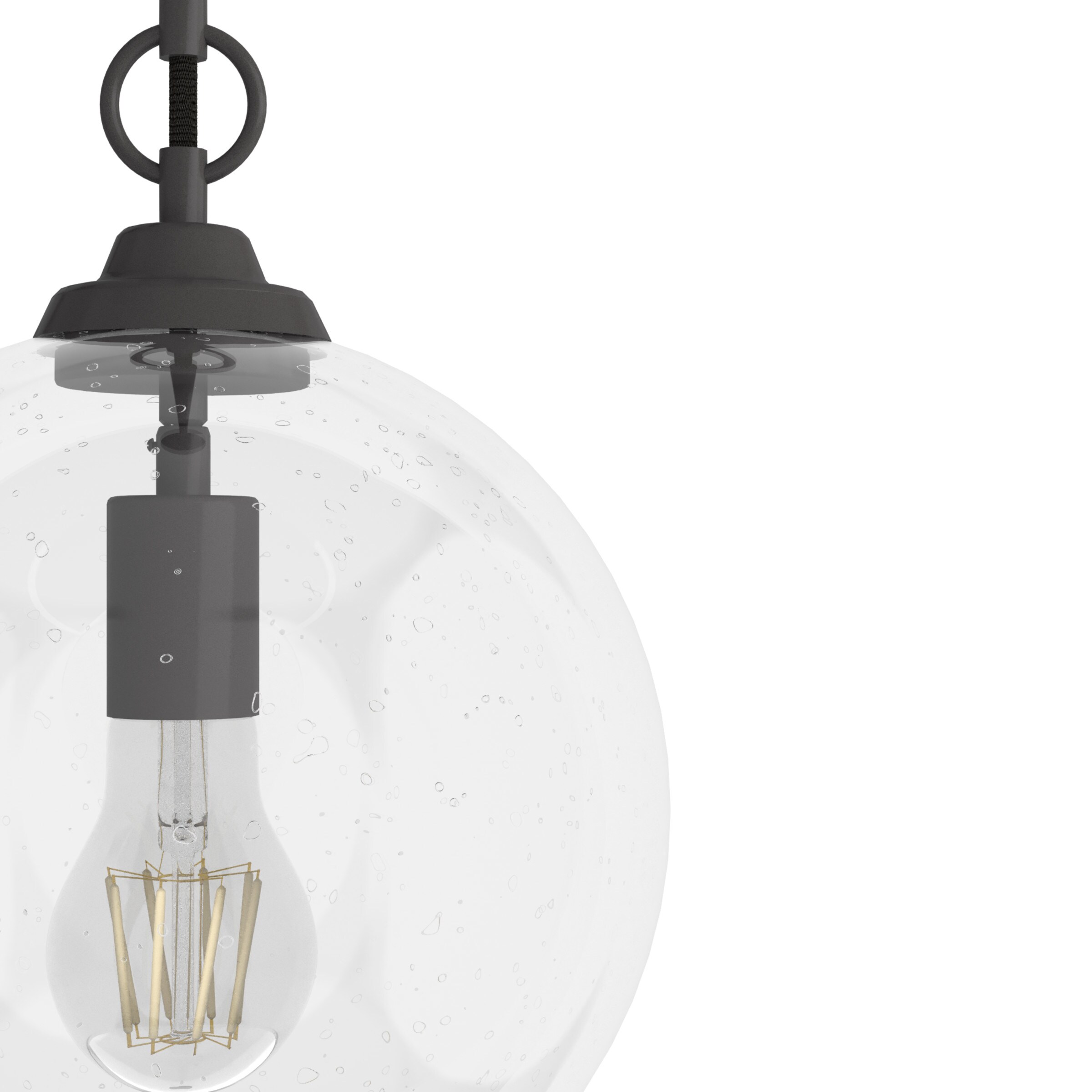 Noble Bronze Glass Globe Pendant Light with LED
