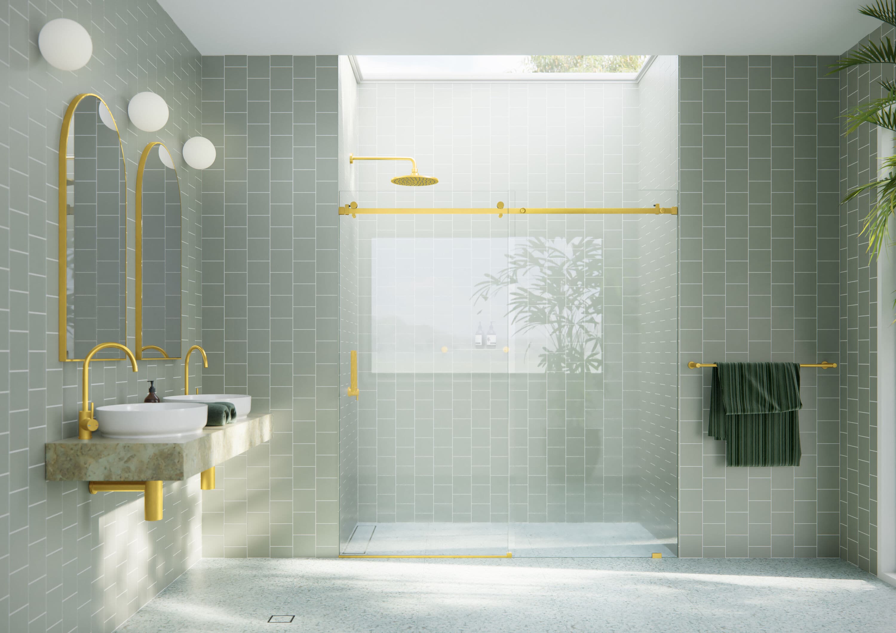 Glass Warehouse SQSLD-68-SB Shower-Doors - View #4