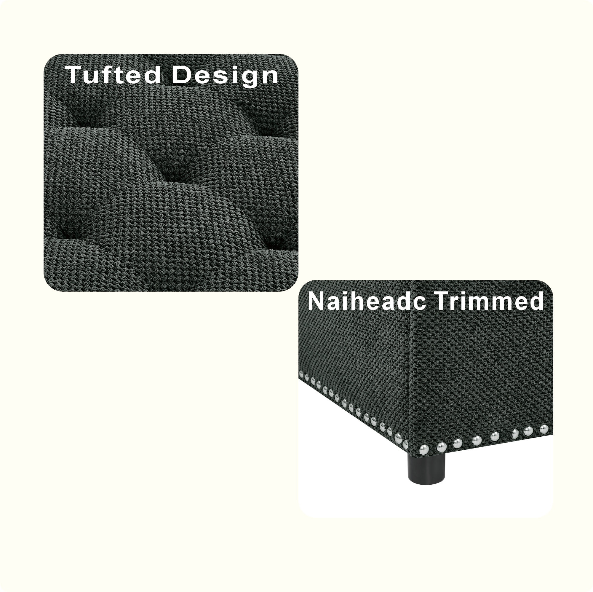 Aortzio DJ4001-DARK GREY Indoor-Ottomans - View #6