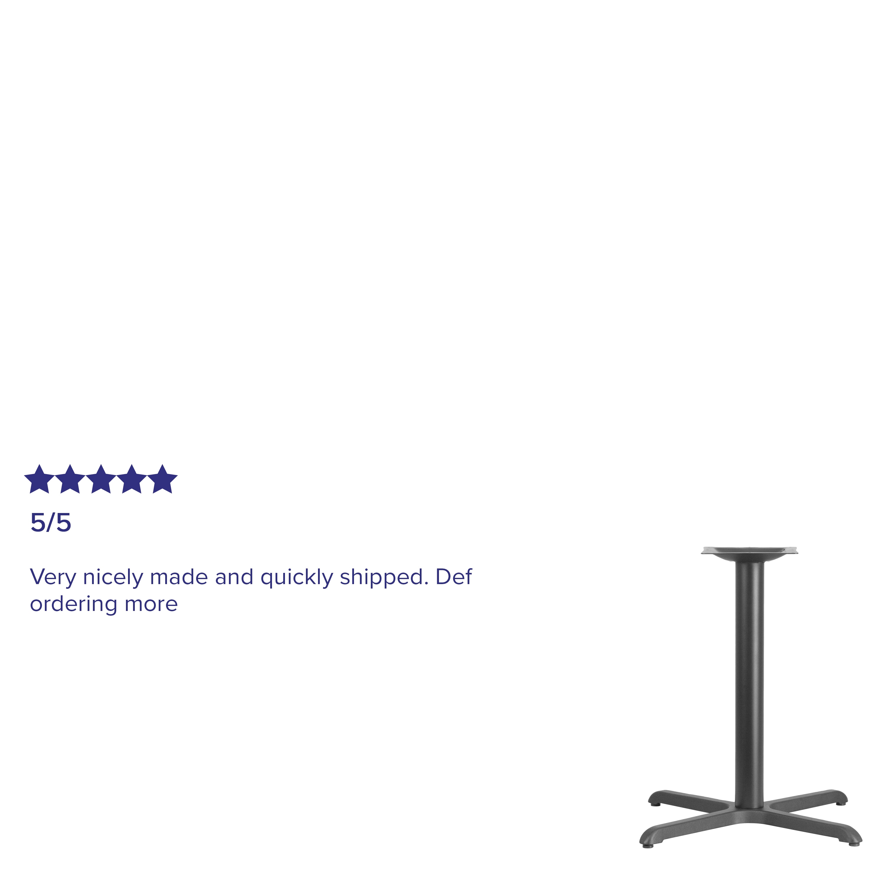 Black Cast Iron 30'' Dining Height Table Base