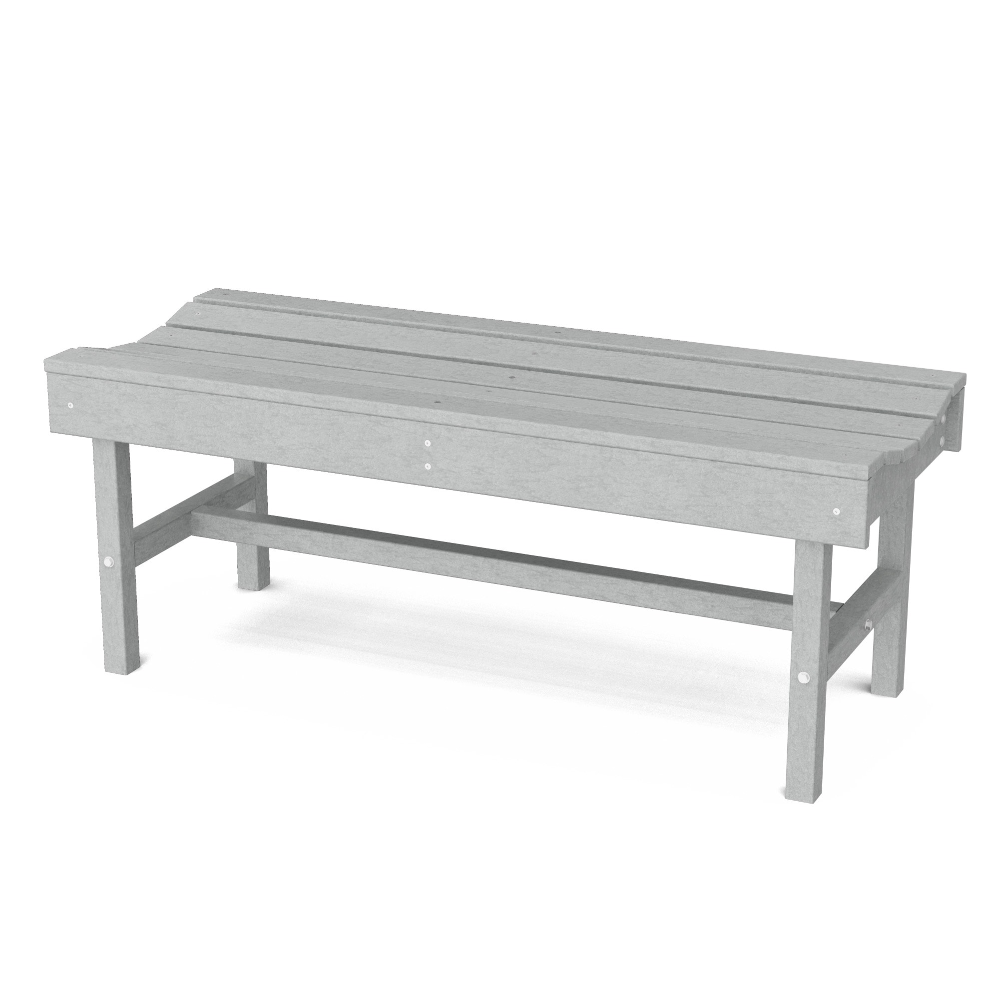 Wildridge LCC-224-LG Classic Vineyard 46.5-Inches W x 18.5-Inches H Light Gray Plastic Garden Bench