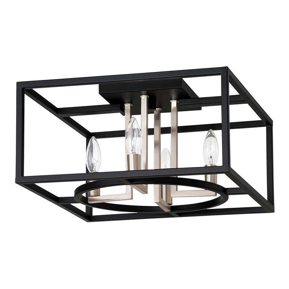 EGLO 204607A Mundazo 4 -Light 15.94-in Brushed Multiple colors Semi Flush Mount Light