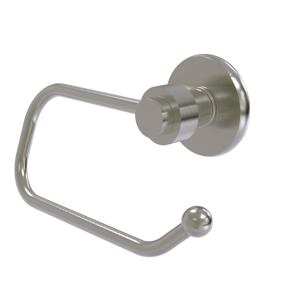 Allied Brass 924E-SN Mercury Satin nickel Wall mount Single post Toilet Paper Holder 1 -Rolls