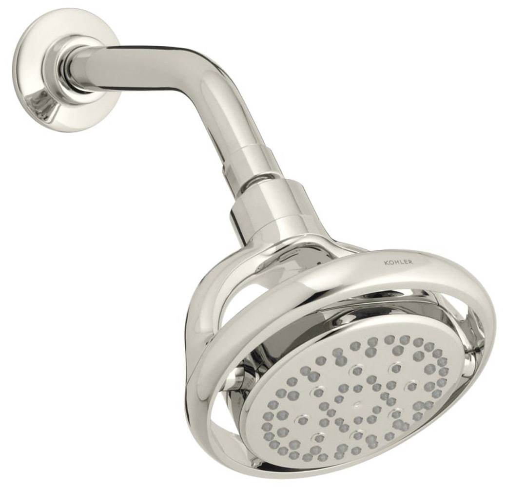 KOHLER Flipside Vibrant Polished Nickel Round Fixed Shower Head 2.5-GPM ...