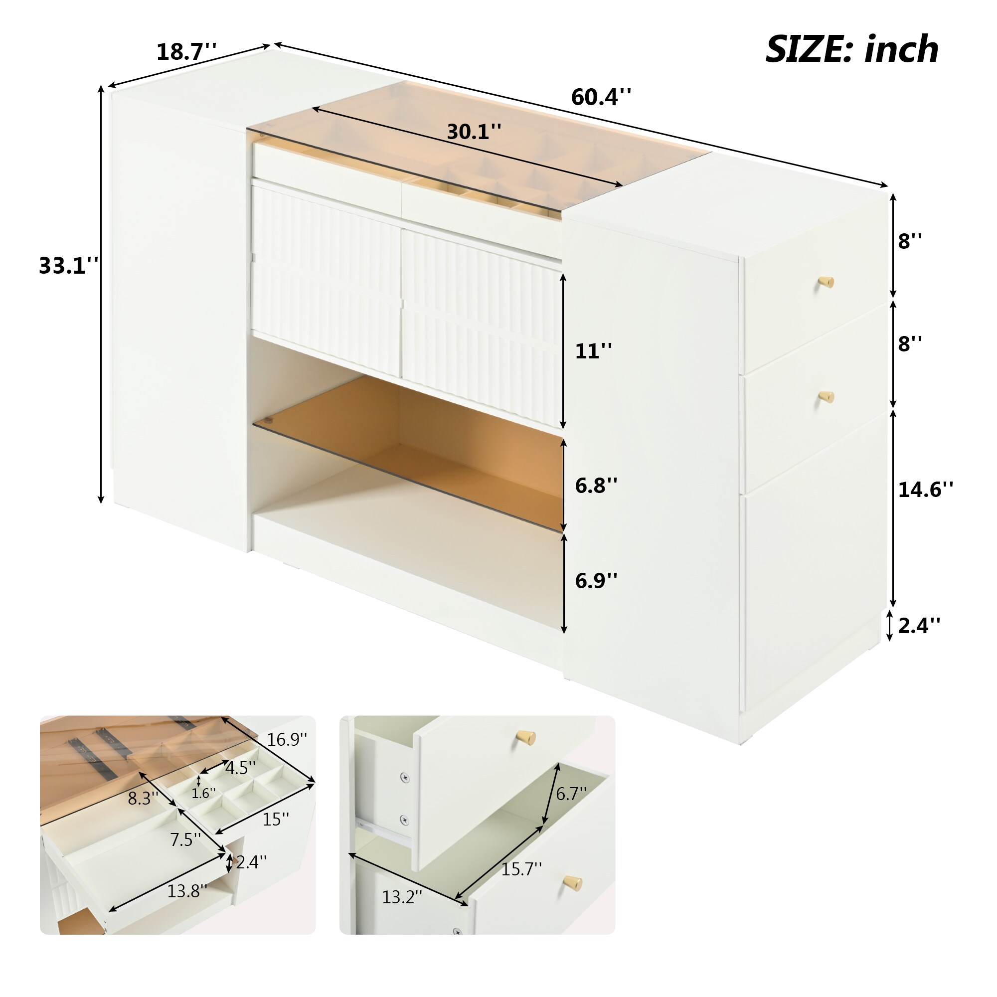 LOVMOR SF-M-BS325564AAK Bedroom-Vanities - View #5