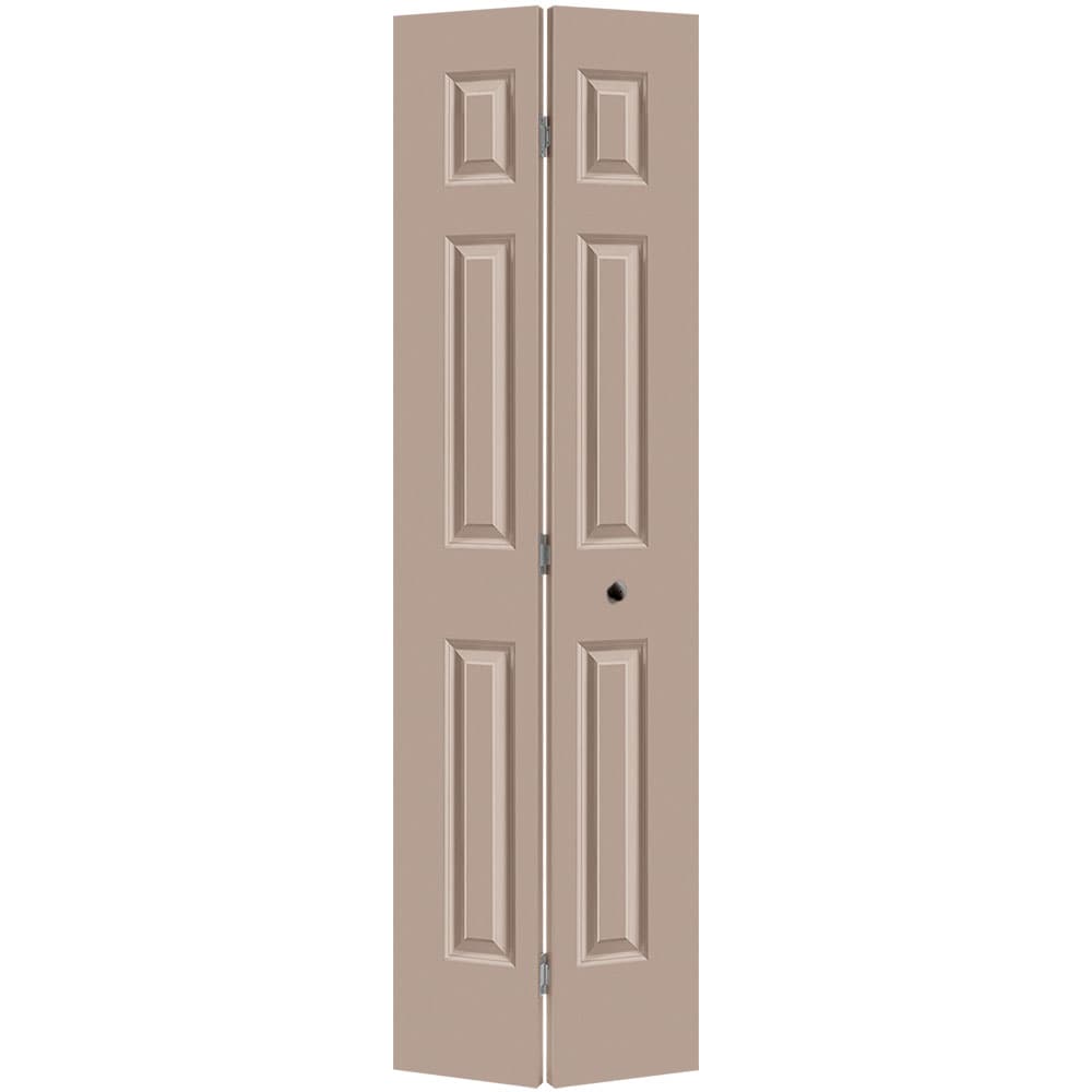 Masonite 1317100 Traditional 24-in x 80-in Sandpiper 6-panel Smooth Hollow core Prefinished Molded composite Closet Bifold Door