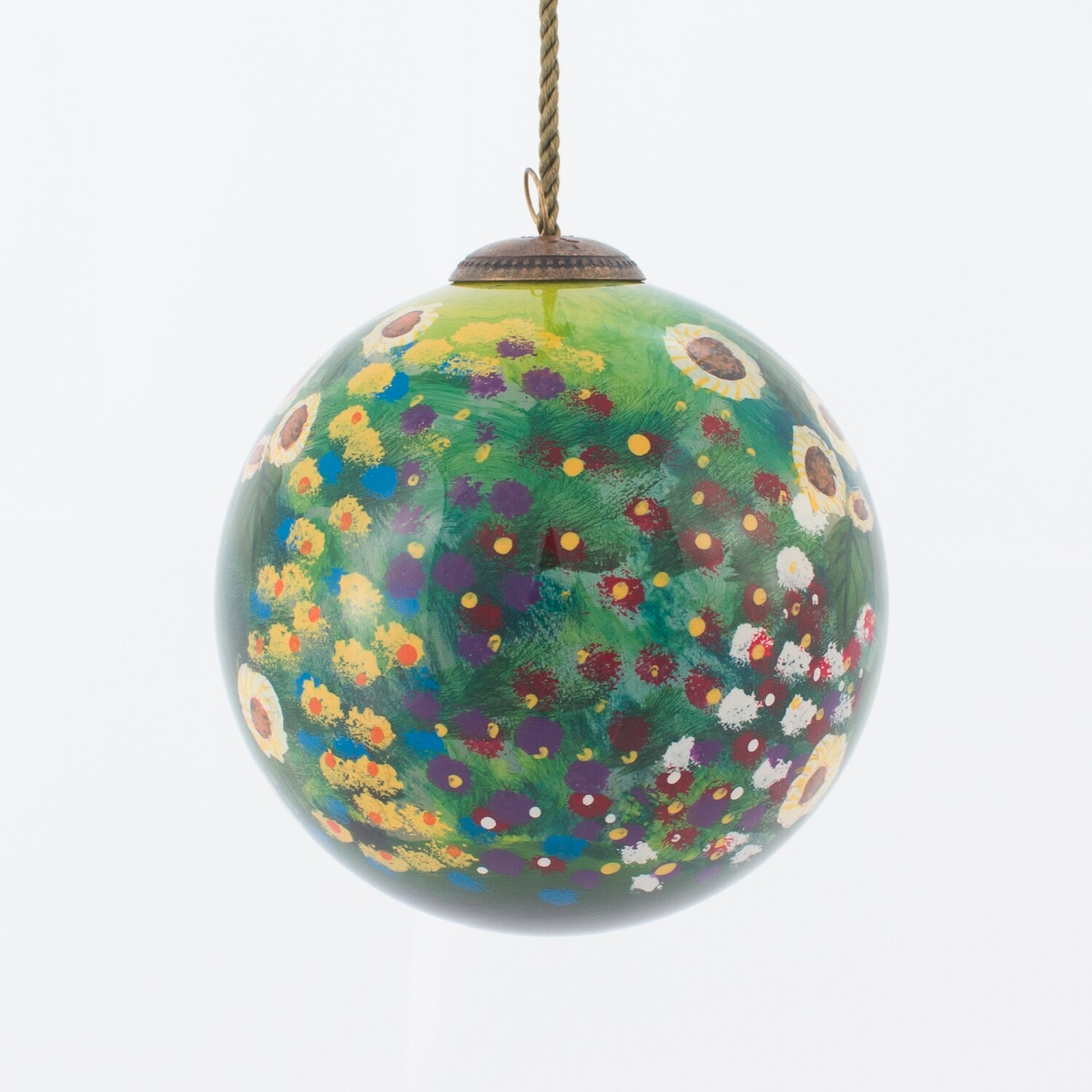 Kurt S. Adler Peacock Colors Glass Ball Ornaments Set of 6 - Digs