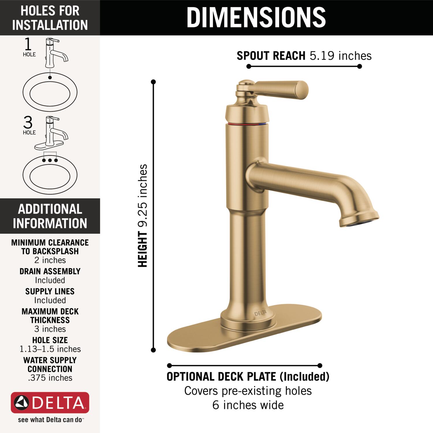 Delta 536-CZMPU-DST Lavatory-Faucets - View #3