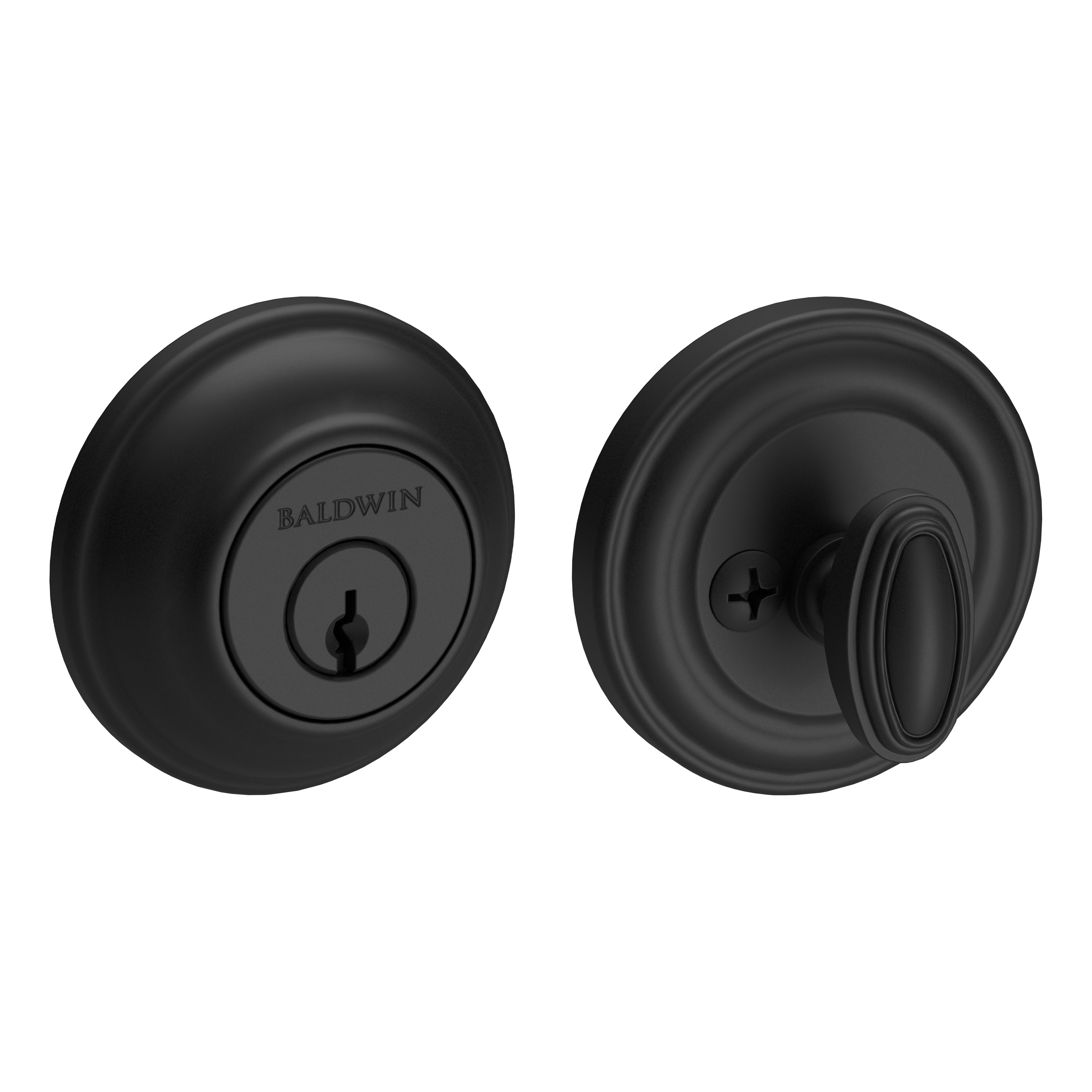 Baldwin Baldwin Reserve Satin Black Single Cylinder Deadbolt in