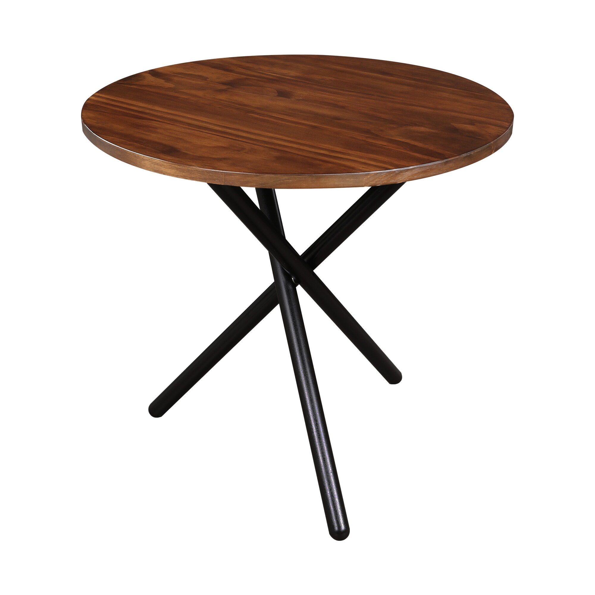 Casual Home 605-77 Cadenza 18-in W x 18-in H Two-tone (mocha, Black) Wood Round Modern End Table Assembly Required