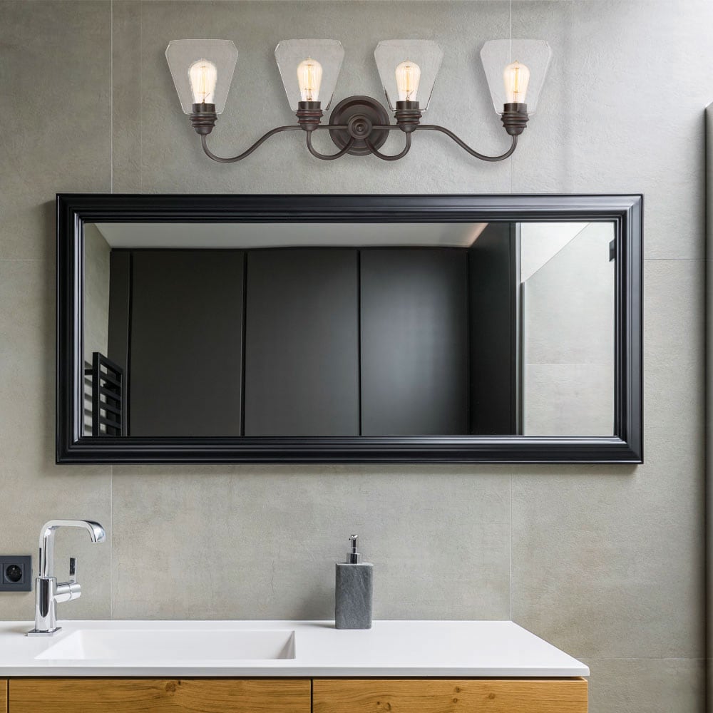 Designers Fountain 90204-SB Foundry 32.875-in 4 -Light Bronze Transitional Vanity light