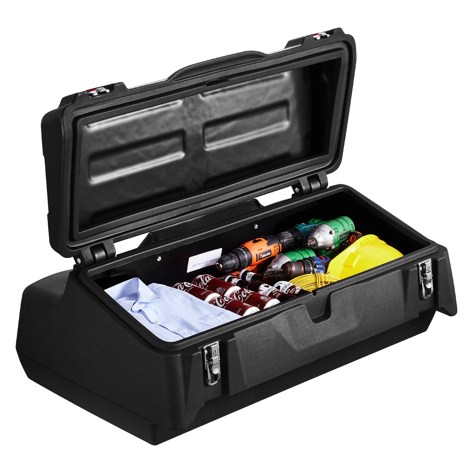 GIVIMO 95-L ATV Rear Storage Box with Padded Backrest Waterproof LLDPE Lockable for ATV UTV