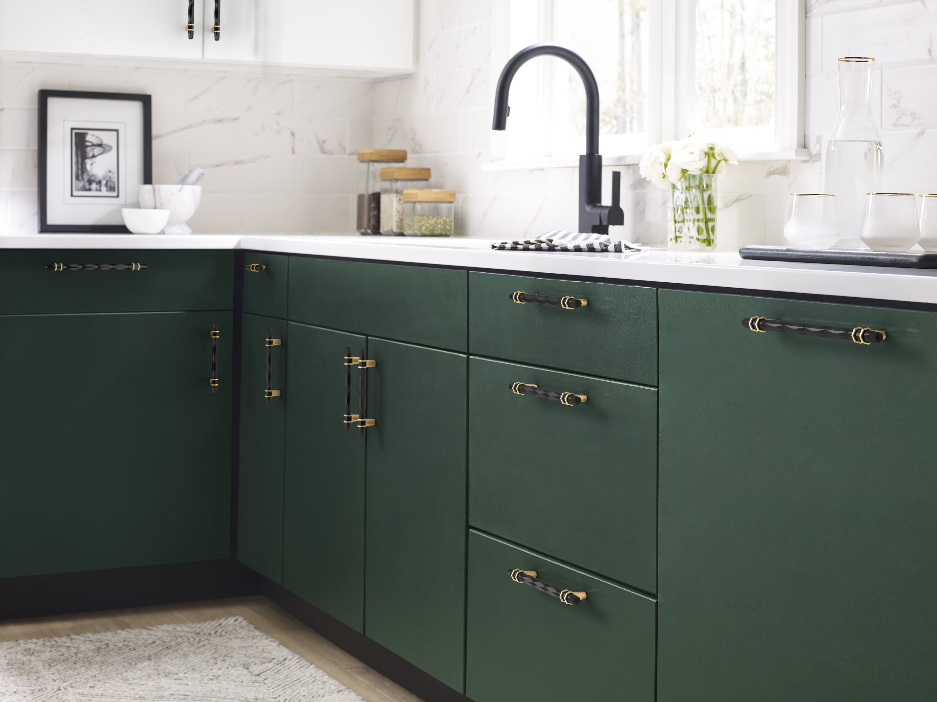 London 6-5/16 inch Black Bronze and Champagne Bronze Cabinet Pull
