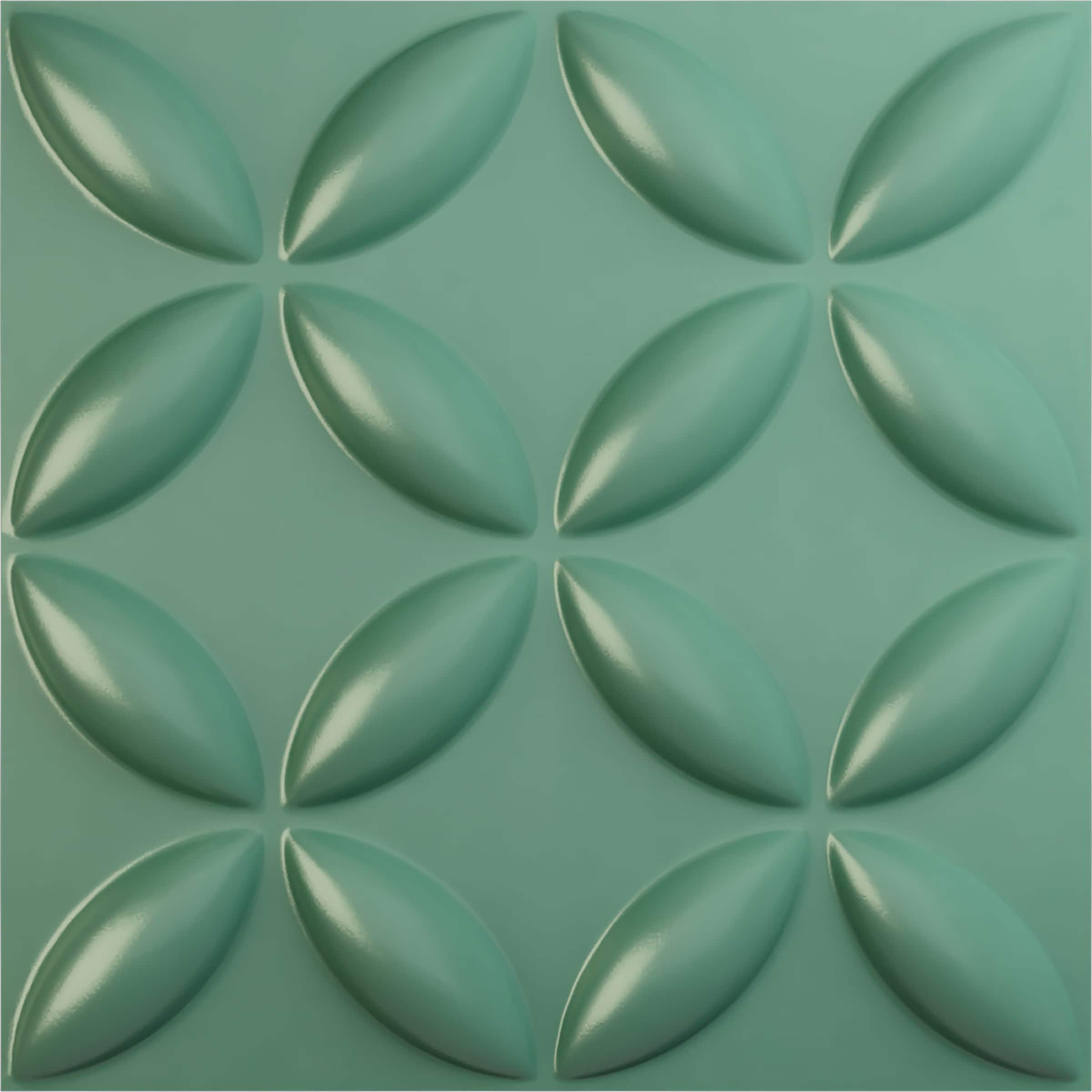 Ekena Millwork WP20X20WAFSM 19-5/8-in x 19-5/8-in Embossed Paintable/Stainable Green PVC Wall Panel (