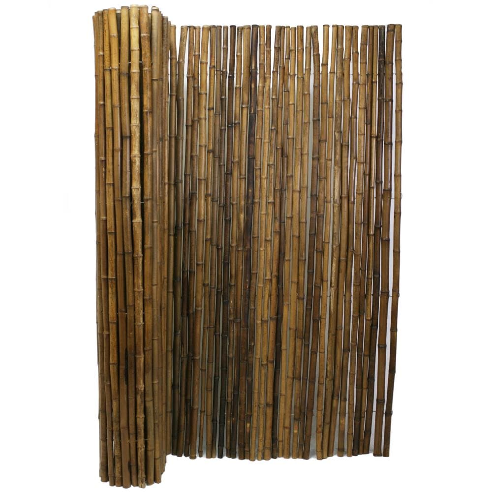 Backyard X-Scapes LW-DS-BFC44 4-ft x 4-ft Caramel Brown Bamboo Bamboo fencing Rolled Fencing