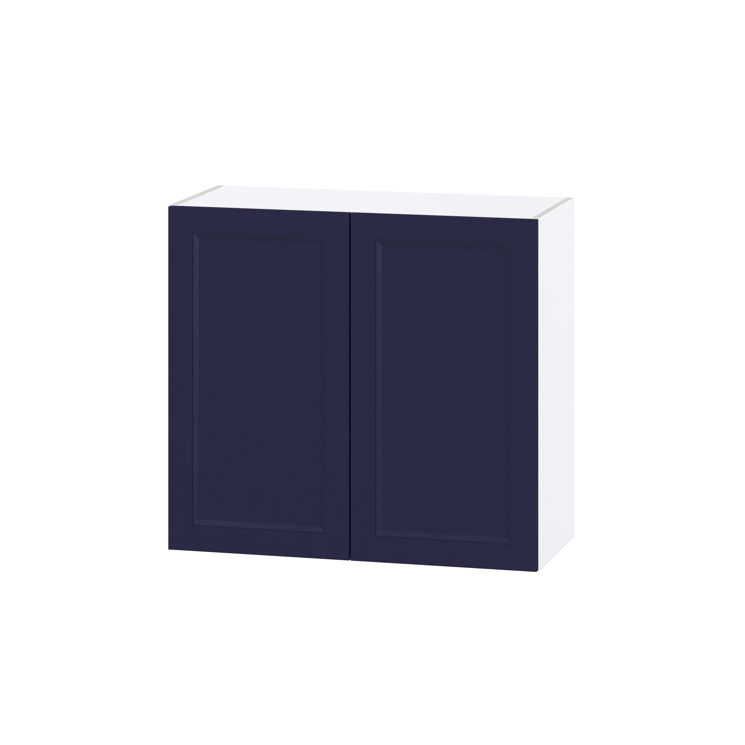 Hugo&Borg Lorette 30-in W x 30-in H x 14-in D Navy Blue Wall Fully Assembled Cabinet (Recessed Panel Shaker Door Style)