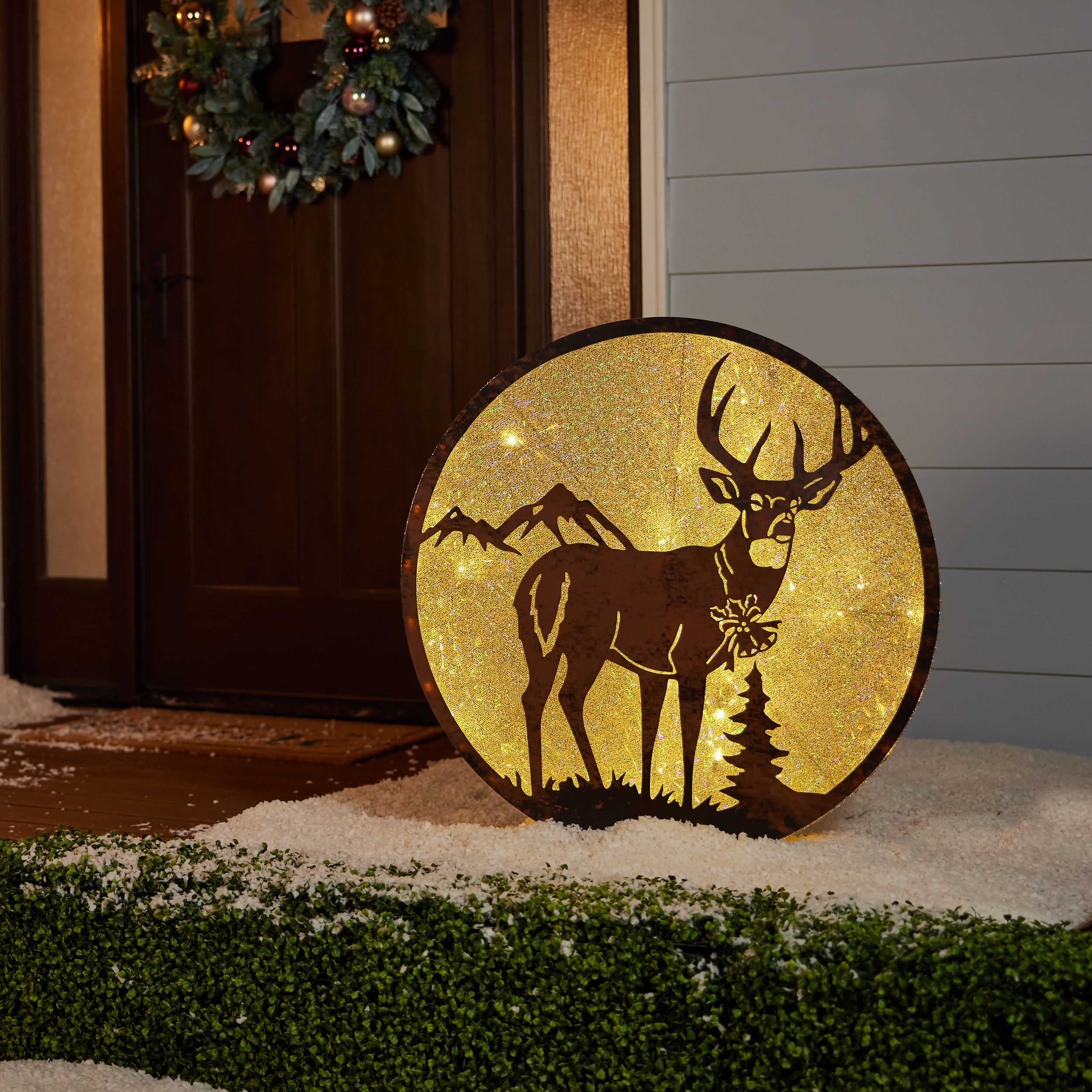 LED White Outdoor Christmas Decor at