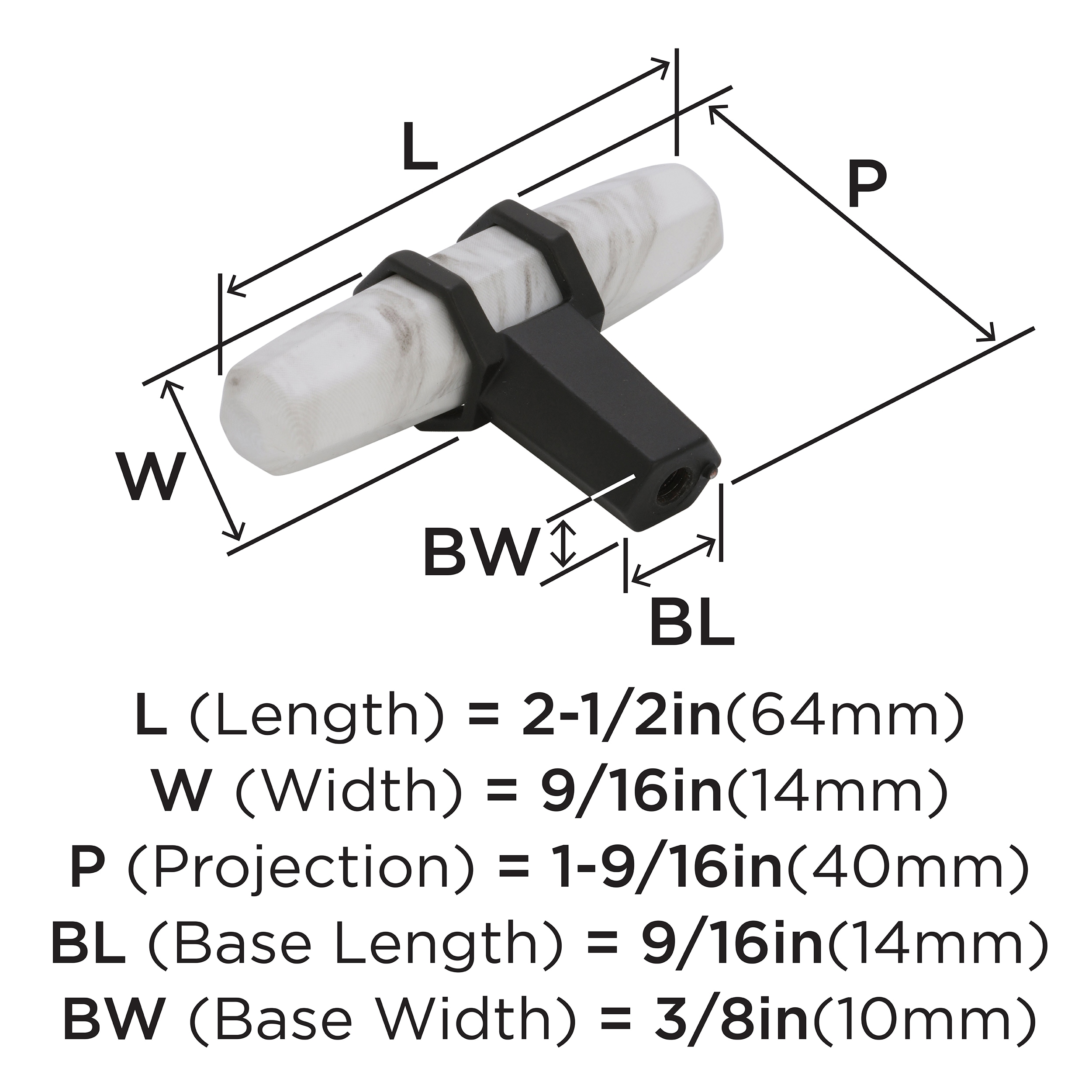 Amerock BP36647MWBBR Cabinet-Knobs - View #4
