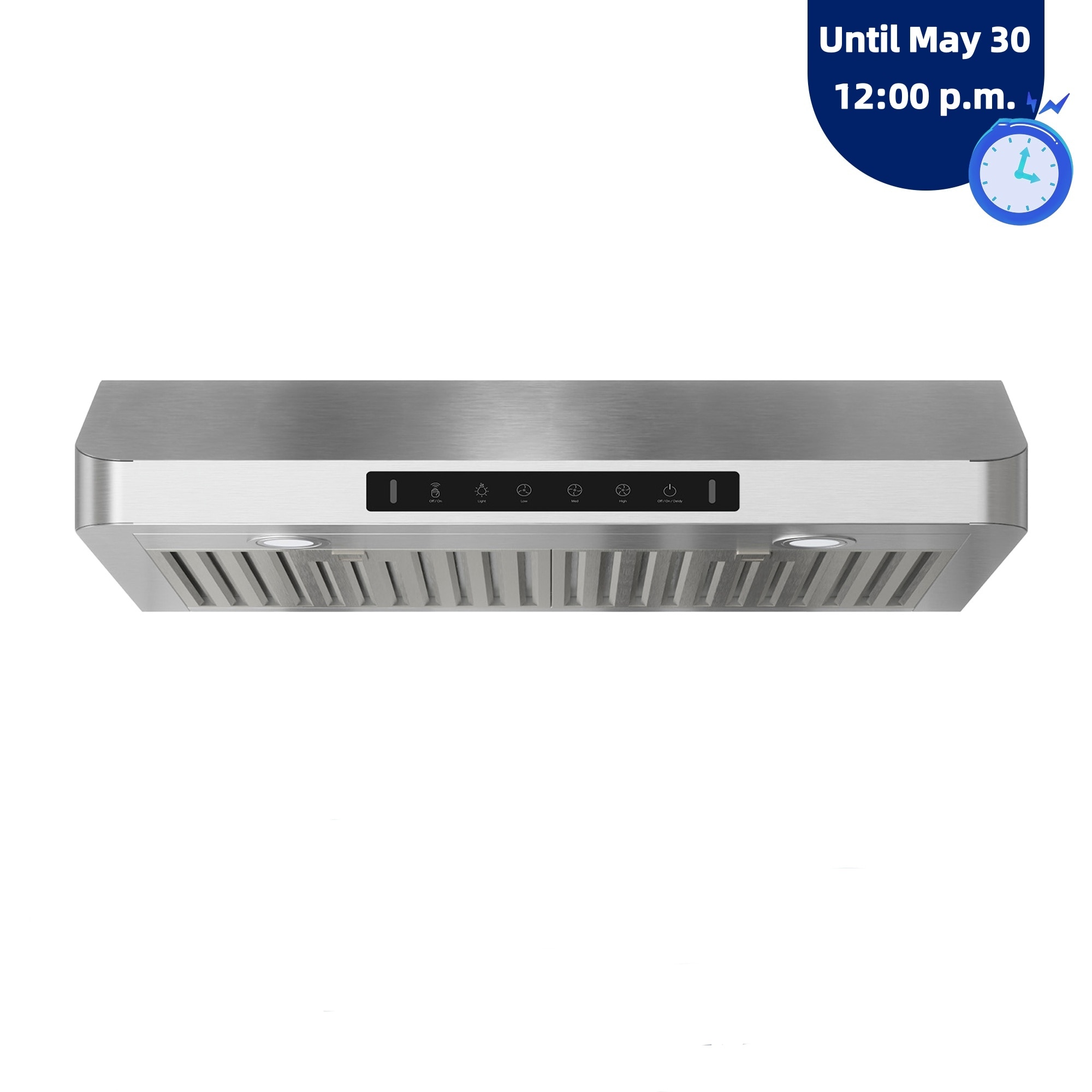 VIKIO VIKC0130S 30 inch Ducted 980-CFM Recirculating Stainless steel Under Cabinet Range Hood