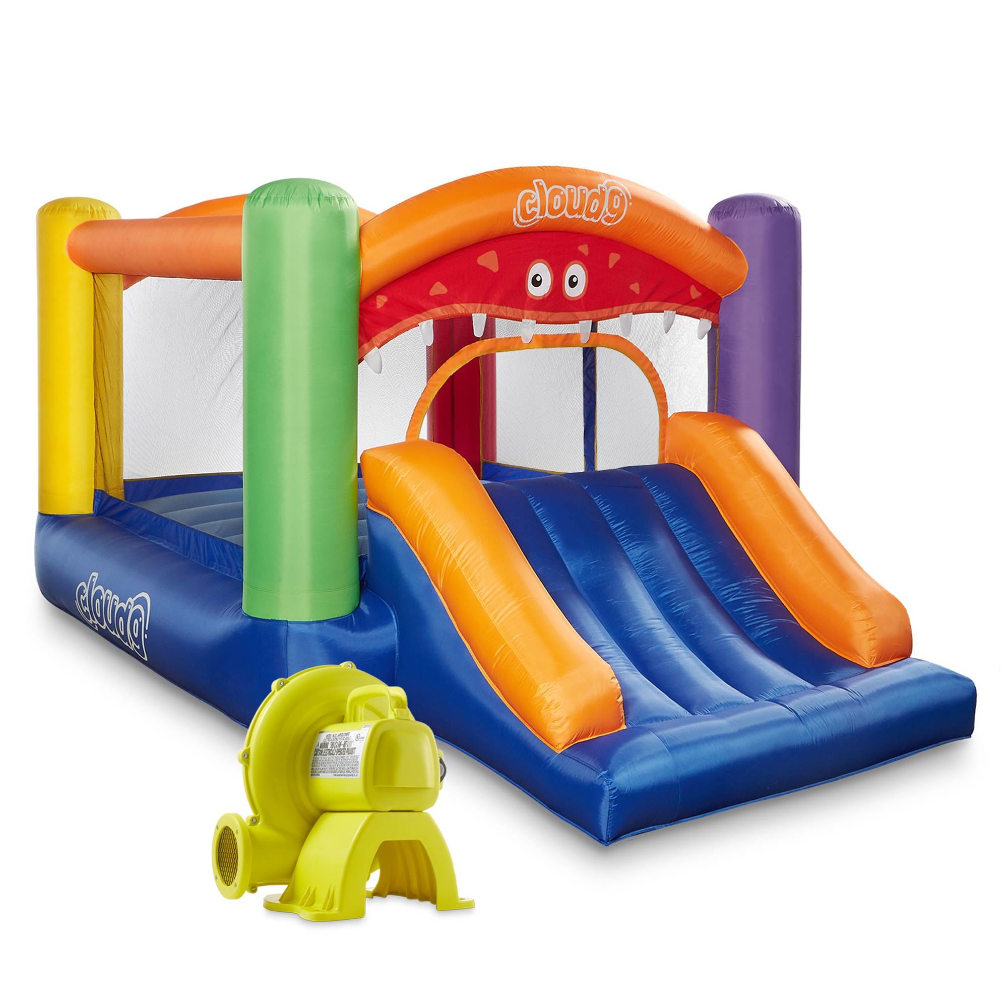 Cloud 9 INFLATE-R-279 Monster Theme Bounce House with Slide and Blower