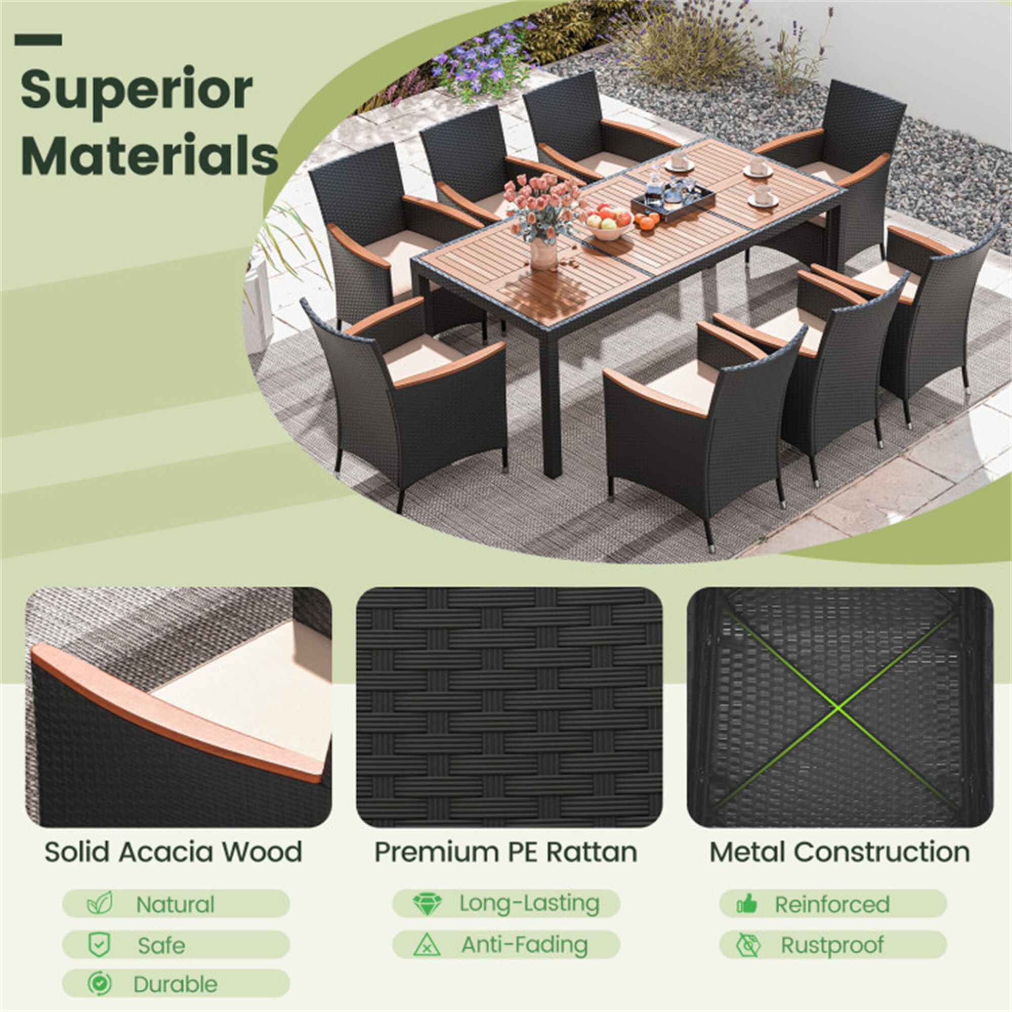 BABOOM BOM-70831-4-CO Patio-Dining-Sets - View #6