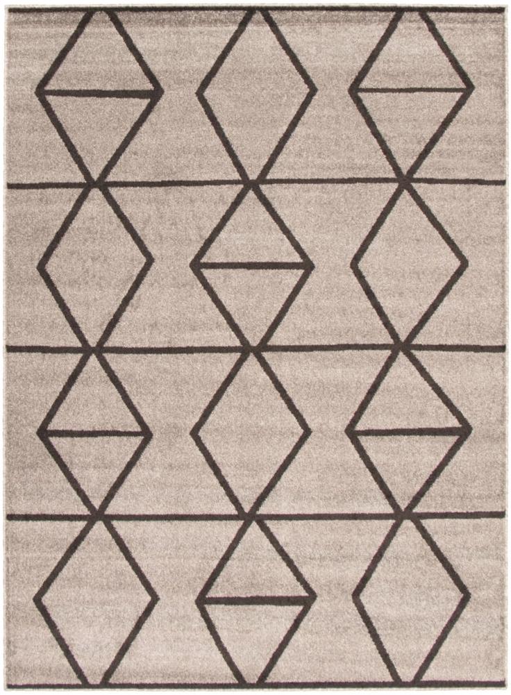 ECARPETGALLERY 315573 Ana 5 x 7 (ft) Loomed Polypropylene Gray Dark Brown Rectangular Indoor Bohemian/Eclectic Area rug