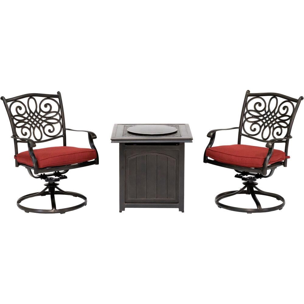 Hanover TRAD3PCSWFPSQ-RED Patio-Conversation-Sets - View #6