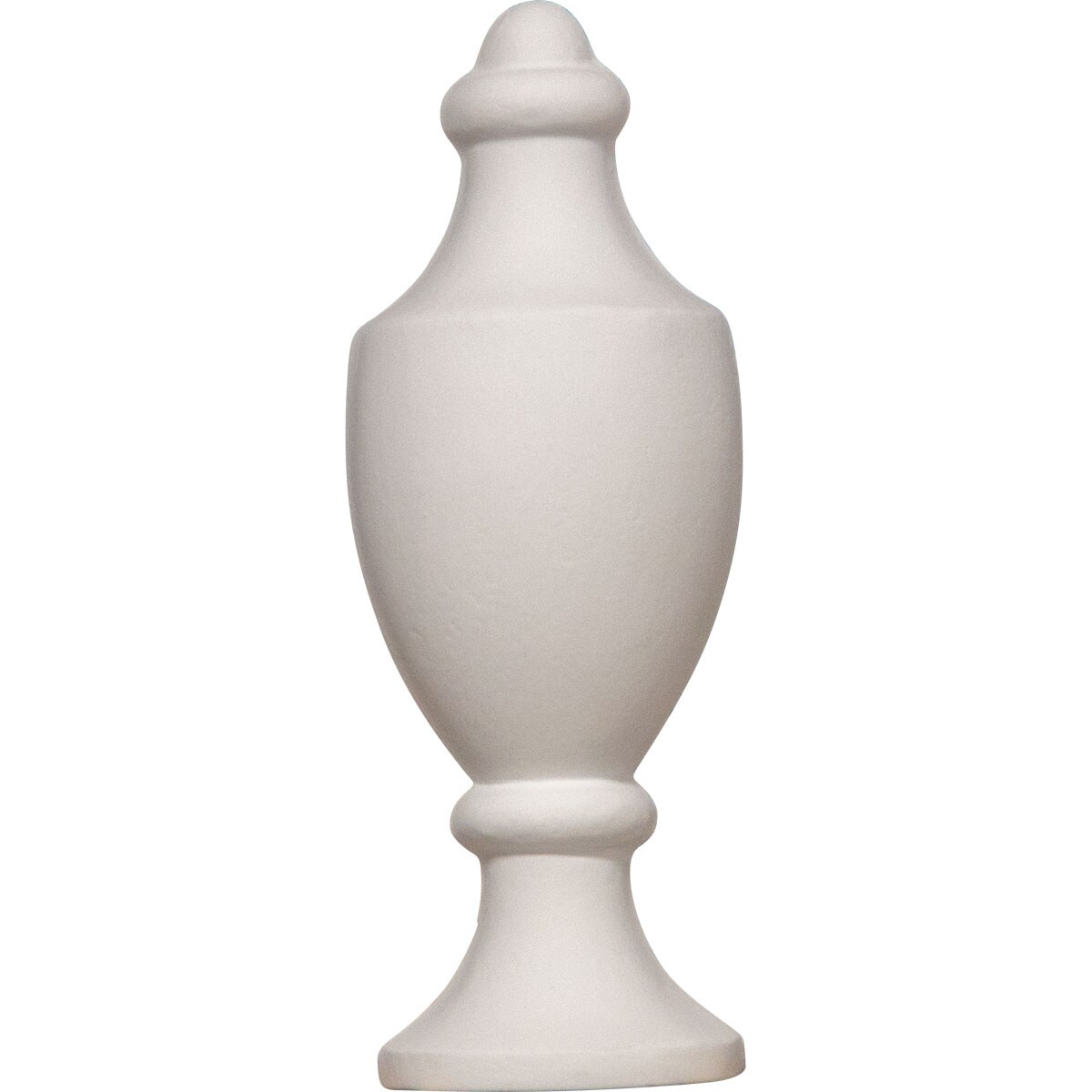 Ekena Millwork FIN02X06UH Half Round Urn 2-Inches x 6-Inches Primed Polyurethane Finial