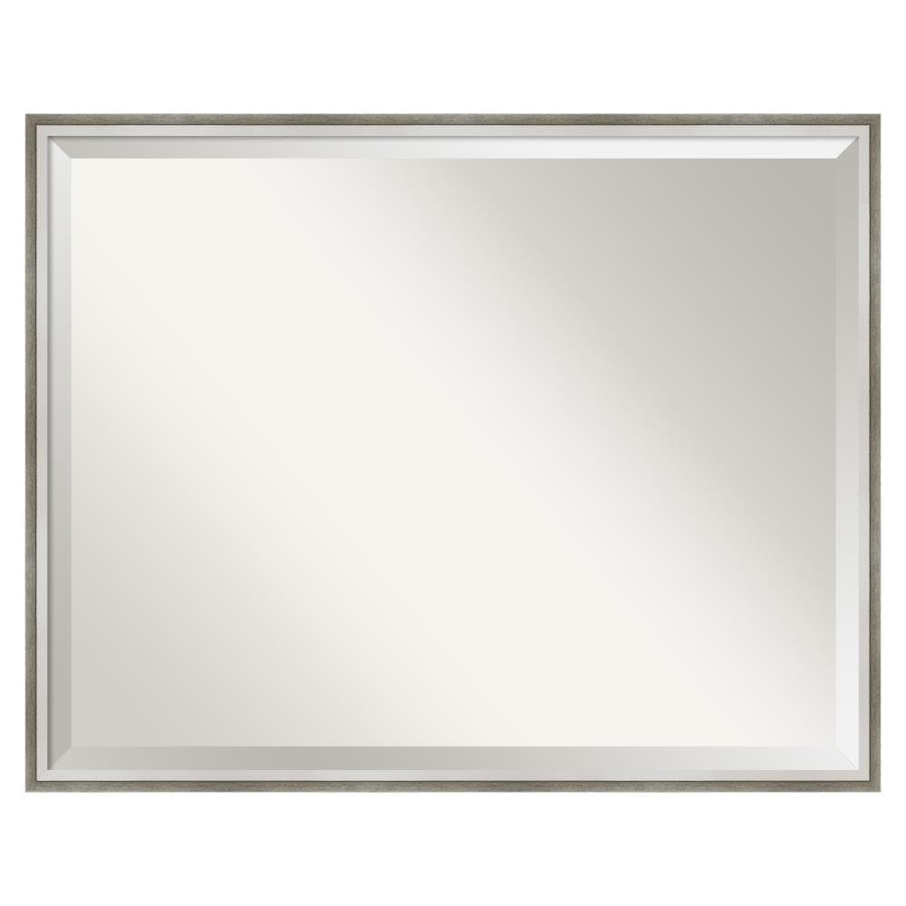 Amanti Art DSW4819416 Lucie 29-Inches x 23-Inches Framed Rectangle Bathroom Vanity Mirror ( Lucie White and Silver )
