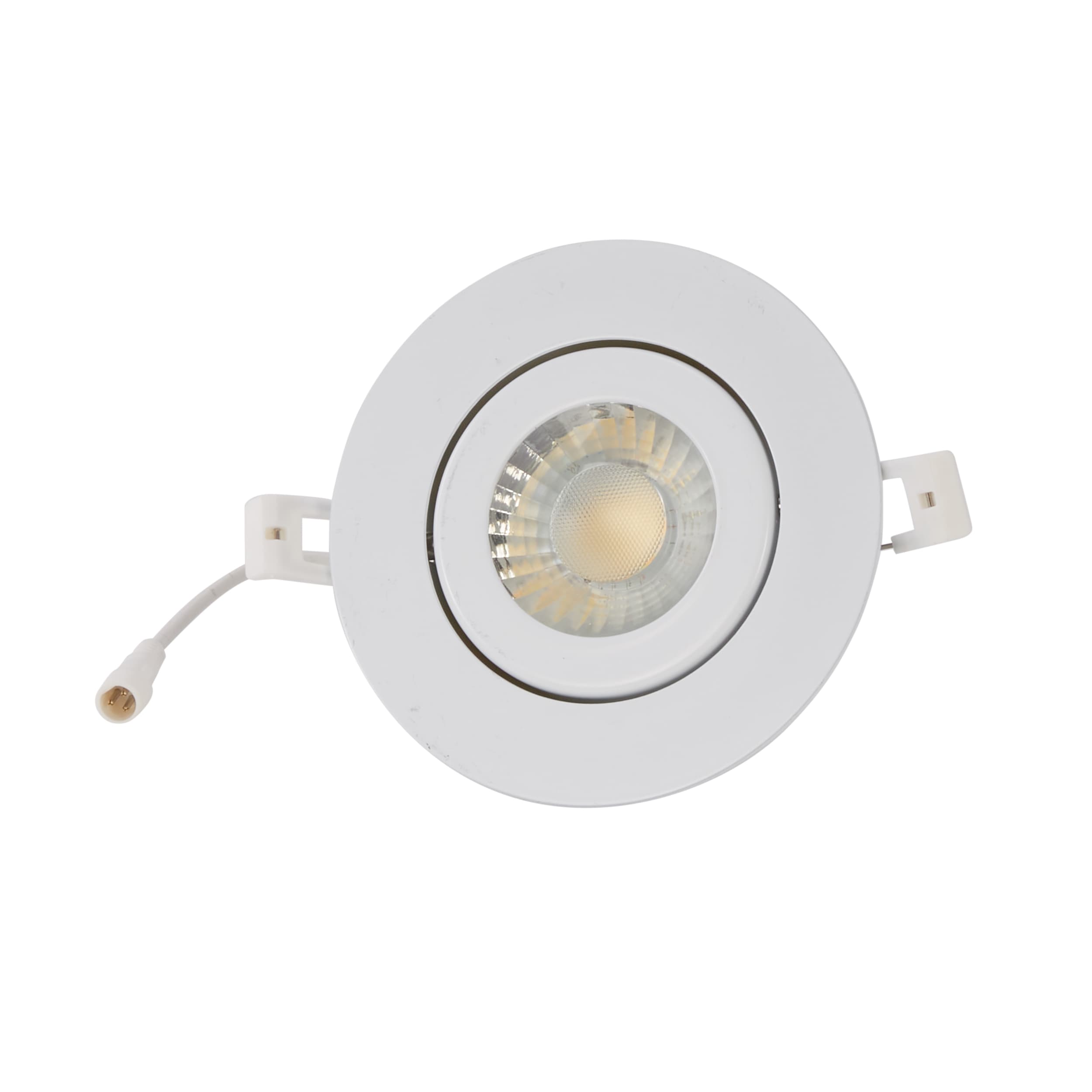 Utilitech Gimbal Color Choice White 5-in or 6-in 850-Lumen Switchable White  Round Dimmable LED Canless Recessed Downlight in the Recessed Downlights  department at