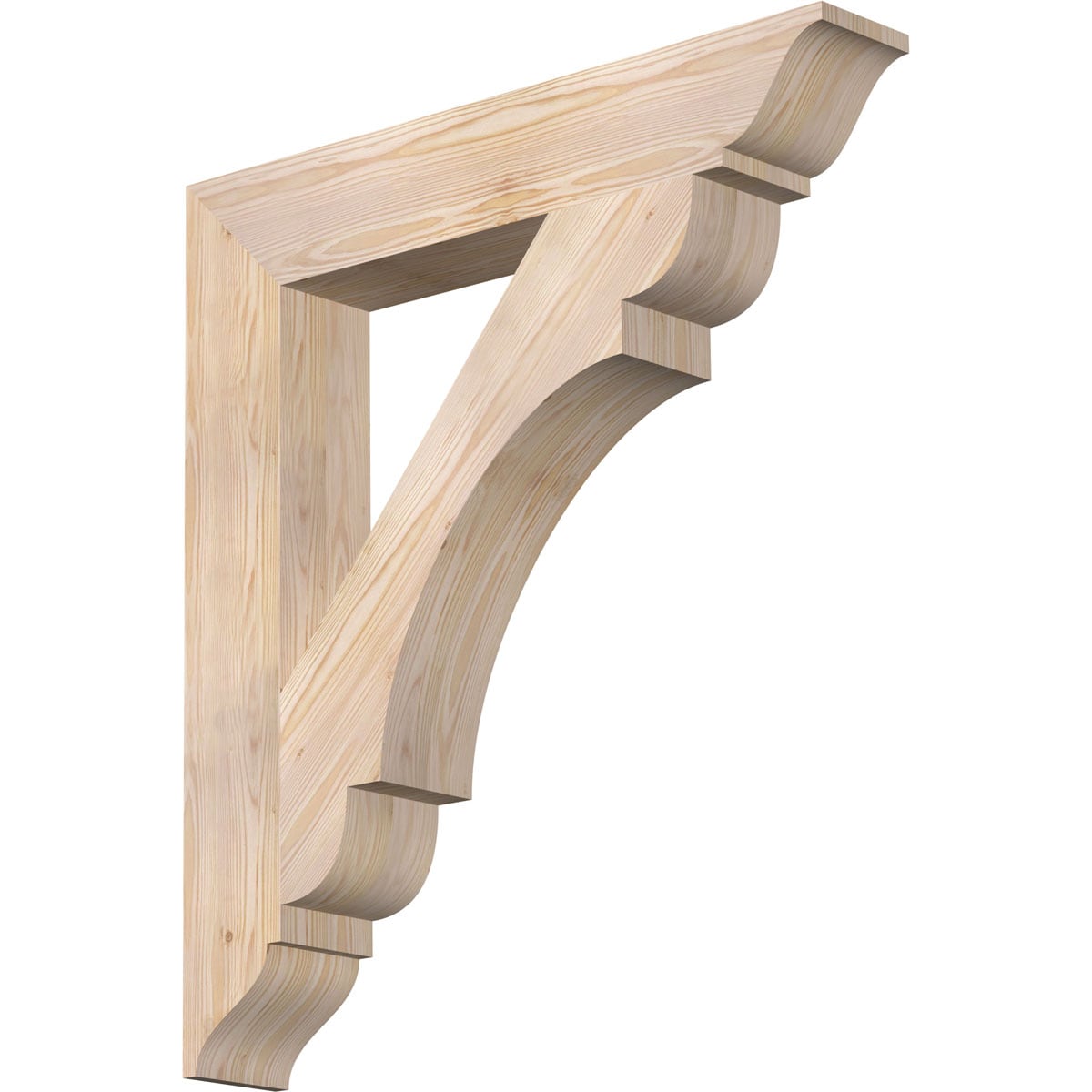 Ekena Millwork BKT06X34X38OLY01SDF Olympic traditional smooth 5-1/2-in x 34-in x 38-in Douglas fir Brown Wood Standard bracket