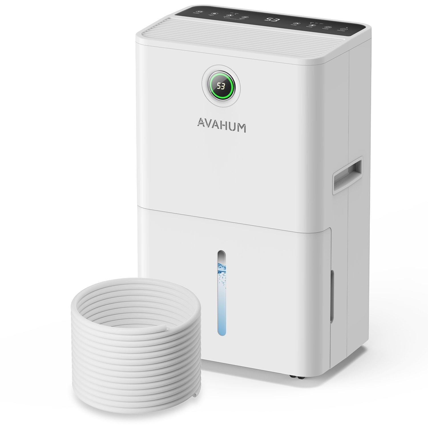 Elexnux ENERGY STAR 150 pt. Dehumidifier with Pump (For Rooms 3001+ sq. ft) For Basements, Bathrooms, Crawlspaces, in White