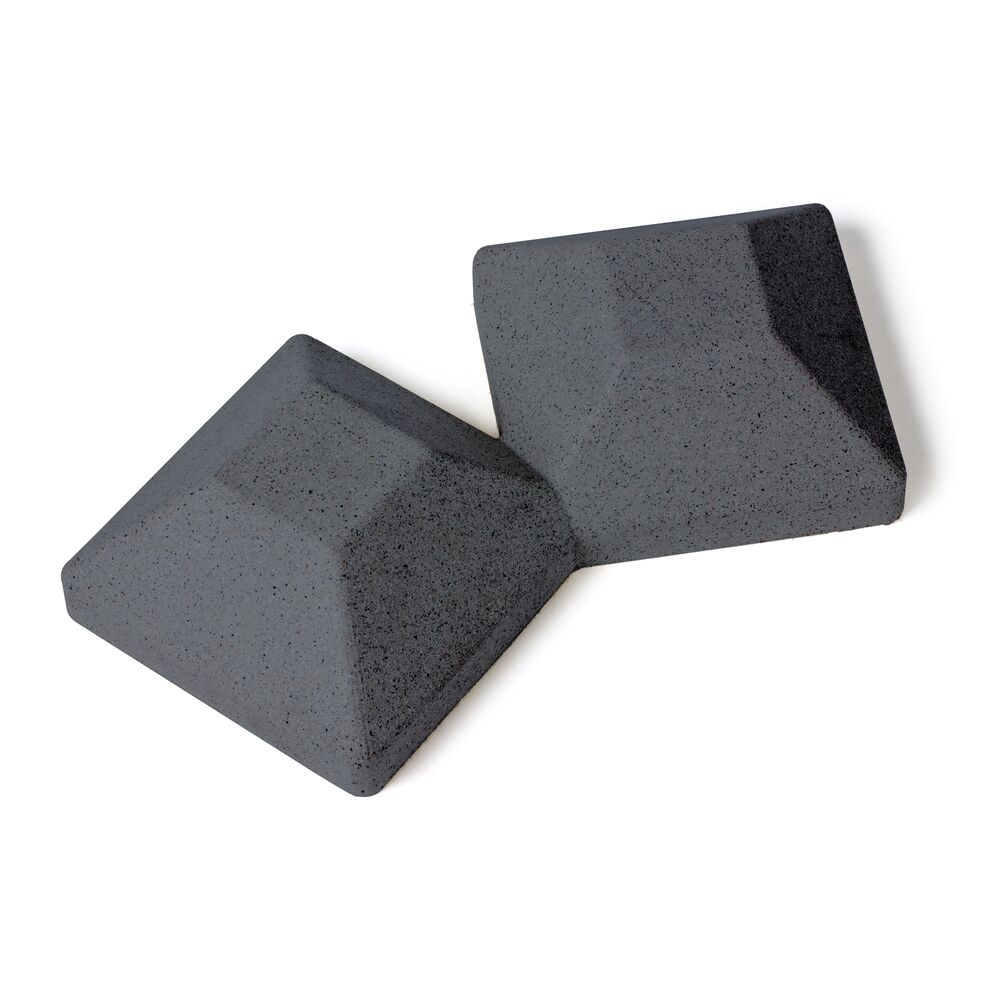 CATALYST 643299 5-in W x 10-in L Dark Gray Granite/Dark Gray Oak Composite fence Post cap - Fits Common Post Measurement: 5-in x 5-in