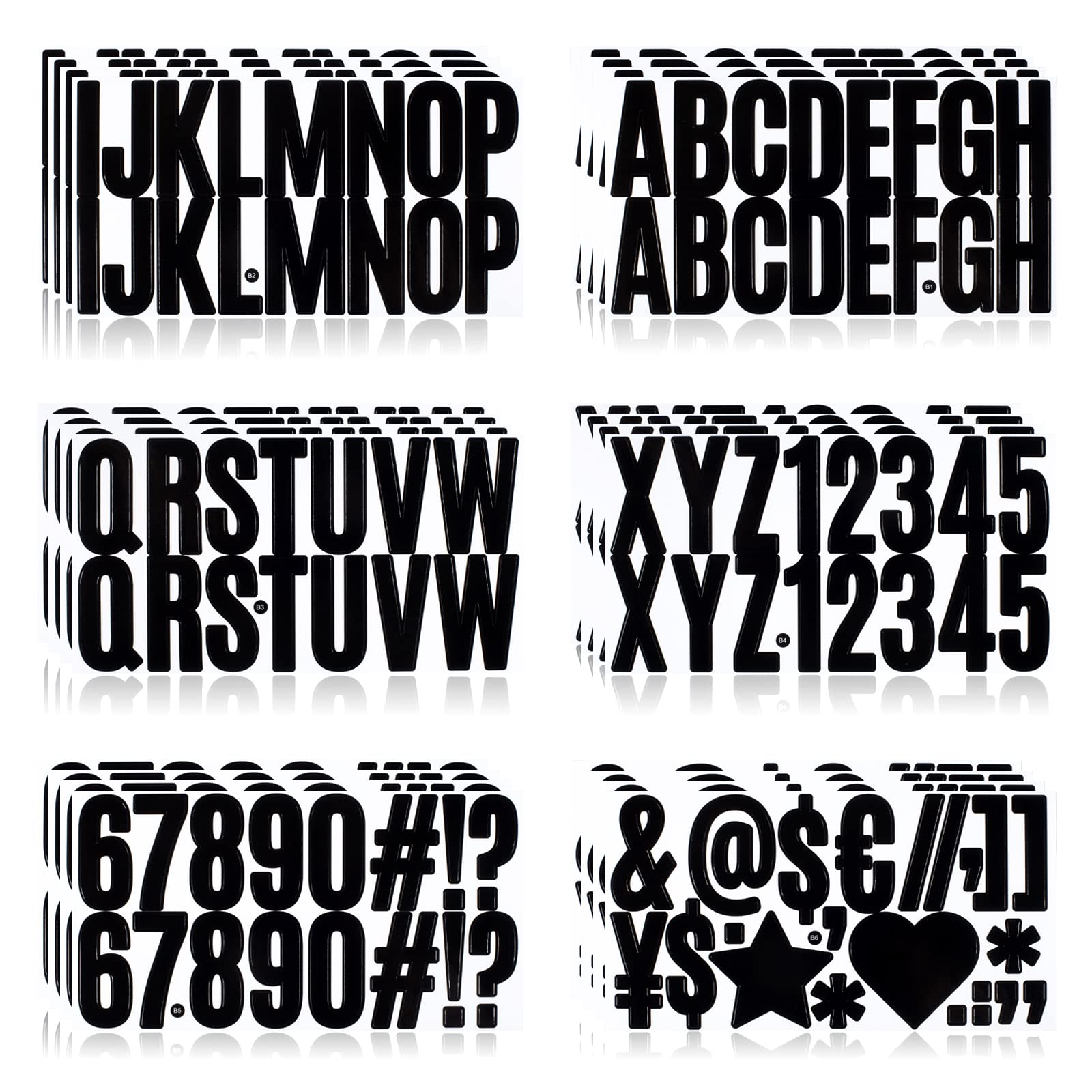 Linder Group Inc Letter and Number Stickers 400 pcs Self Adhesive ...