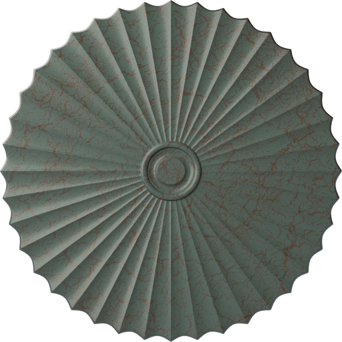 Ekena Millwork CM48SHCBC Shakuras 47.625-in W x 47.625-in L Painted Cloud Burst Crackle Polyurethane Whole Ceiling Medallion