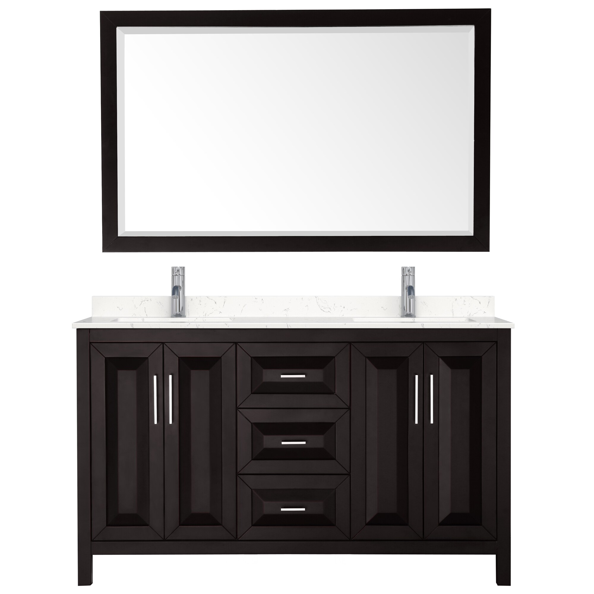 Wyndham Collection WCV252560DDEC2UNSM58 Bath-Vanity-Combo - View #3