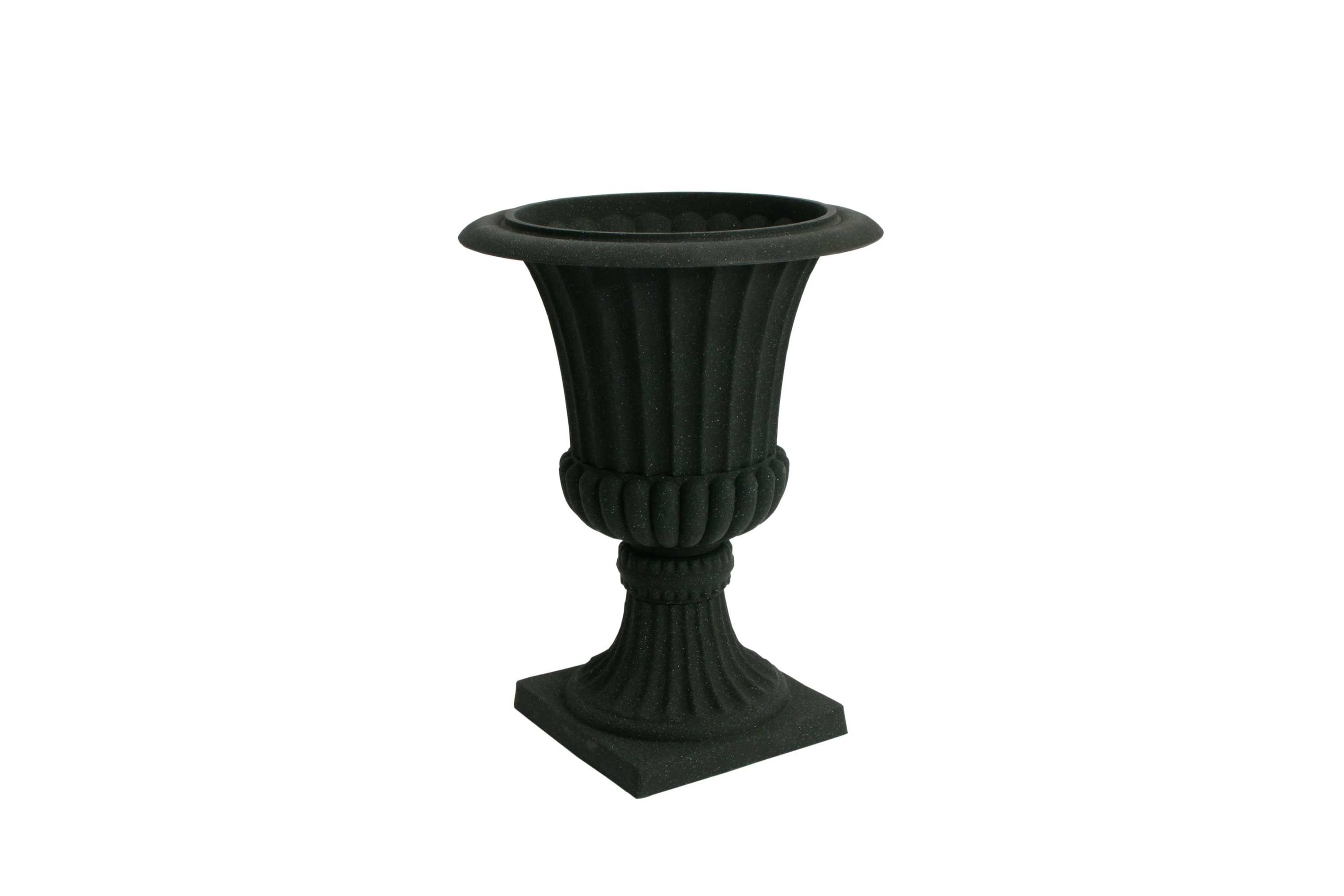 Algreen Products 42341 Urn 21.25-in W x 21.25-in H x 21.25-in D Black Plastic Indoor/Outdoor Planter