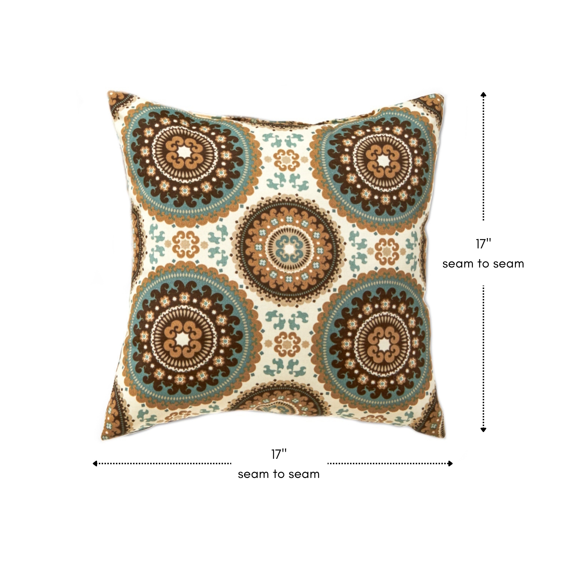 Spray Blue Geometric Square Outdoor Accent Pillows, Set of 2