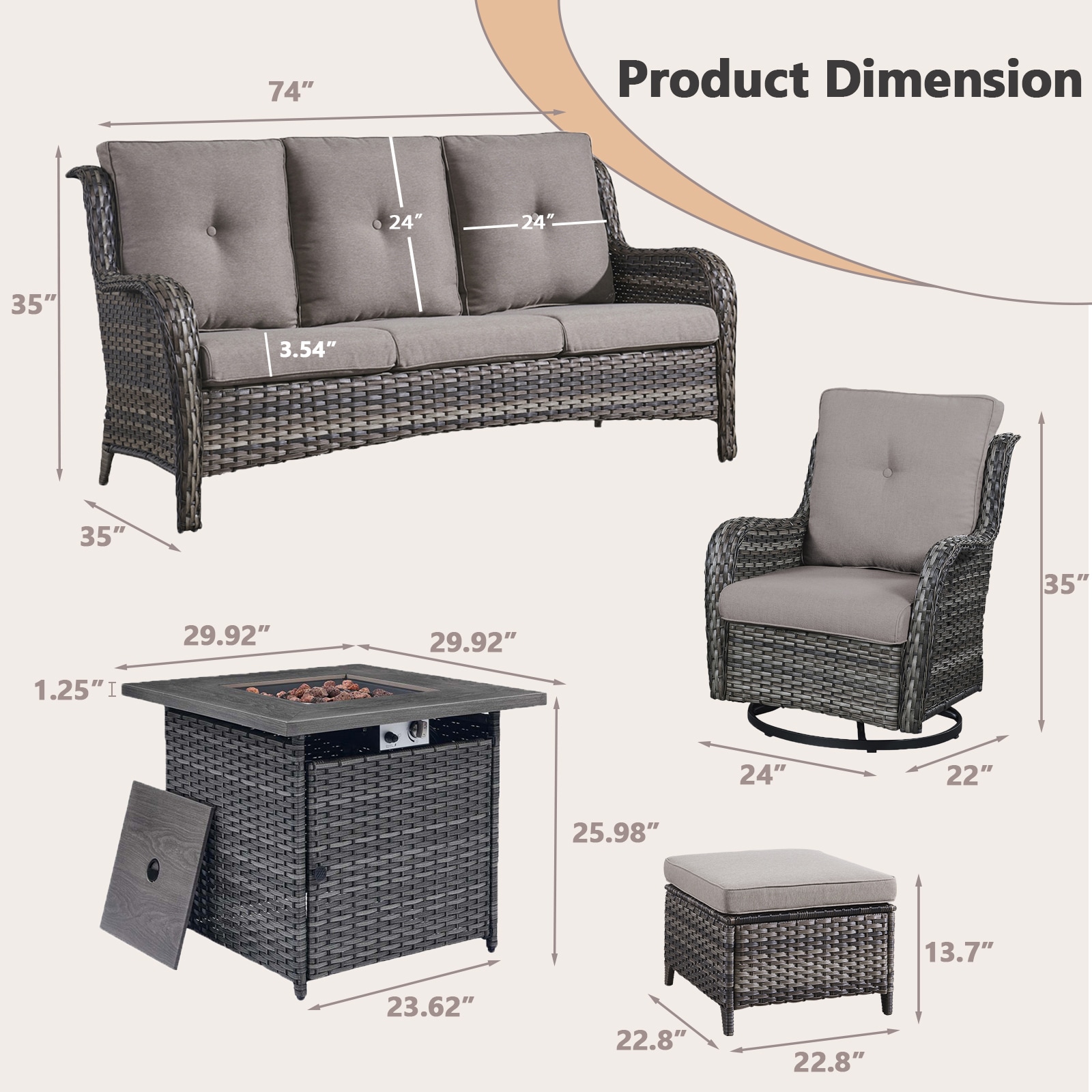 Rilyson FS015016024099-2 Patio-Conversation-Sets - View #7