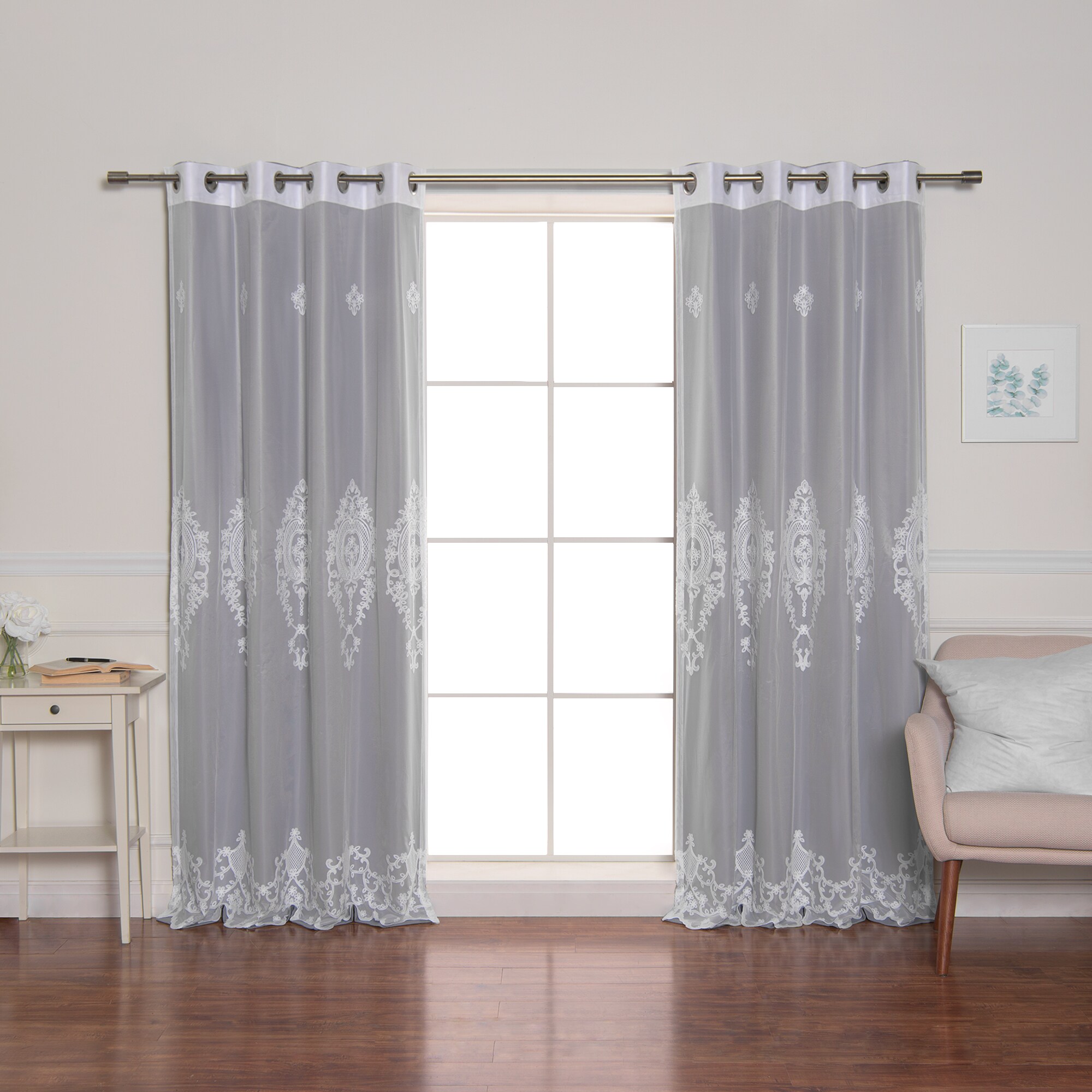 Best Home Fashion MM-DAMAS-84-GREY curtains - View #6