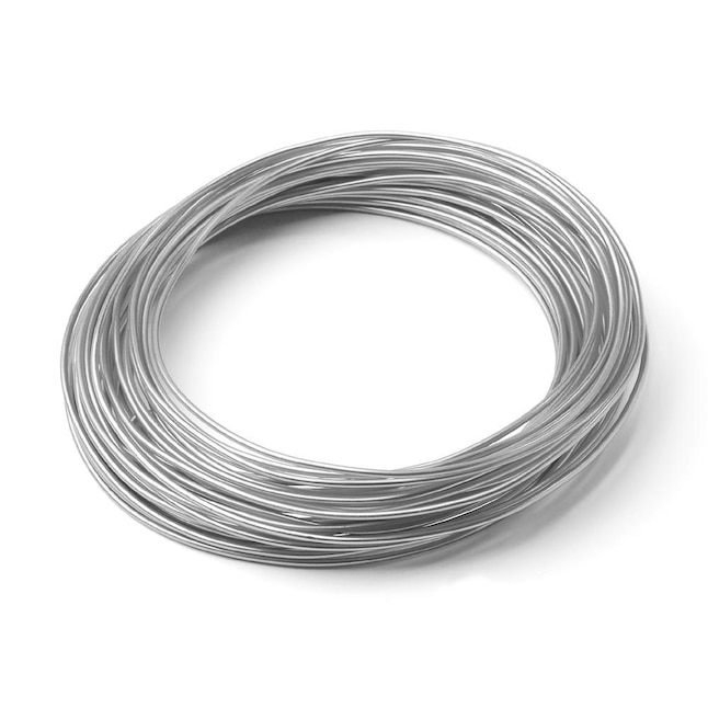 Oasis Aluminum Wire, Silver, 12-Gauge, 39 Ft. Roll in the Craft Supplies  department at