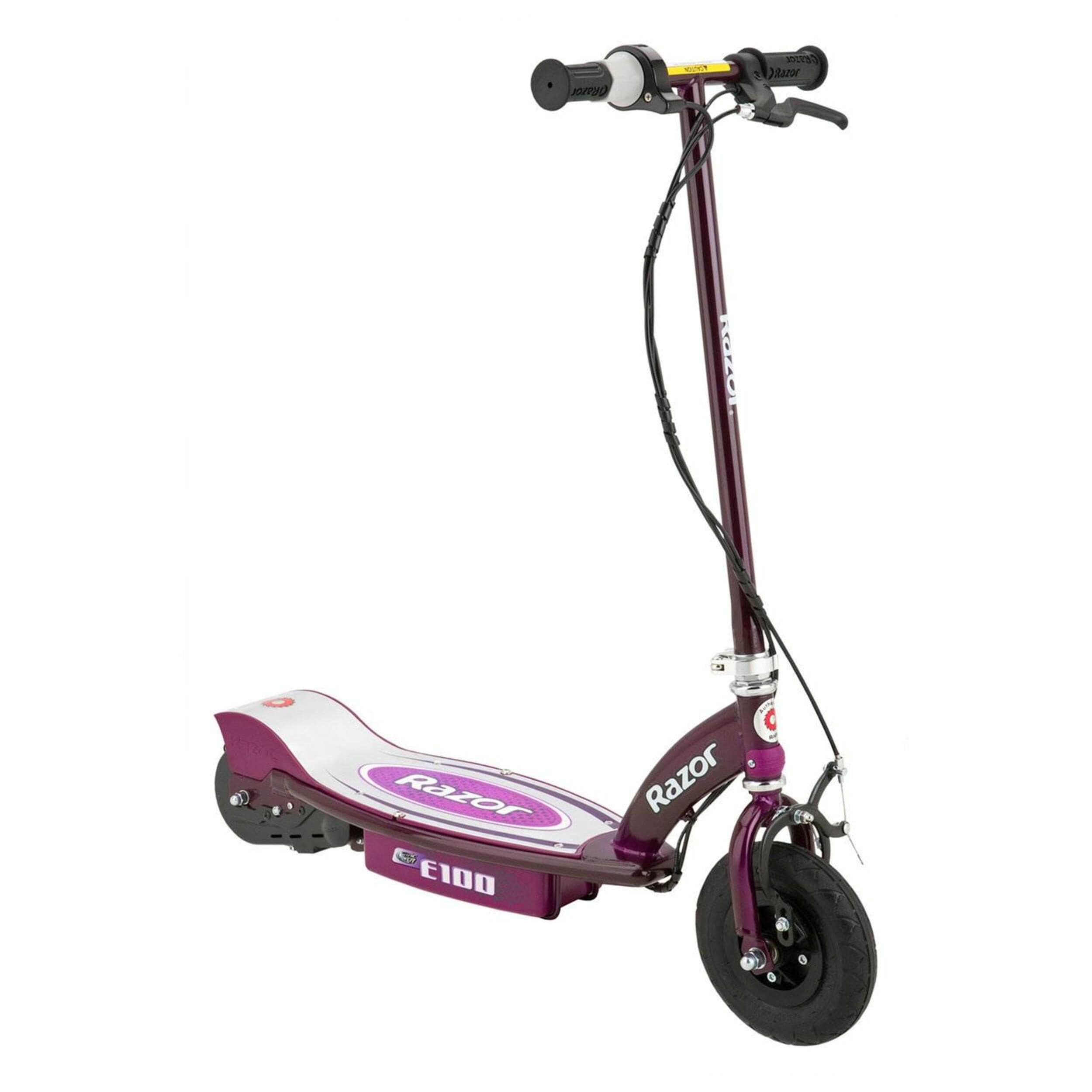 Razor 54104  E100 Kids Ride On 24V Motorized Powered Electric Scooter Toy, Purple
