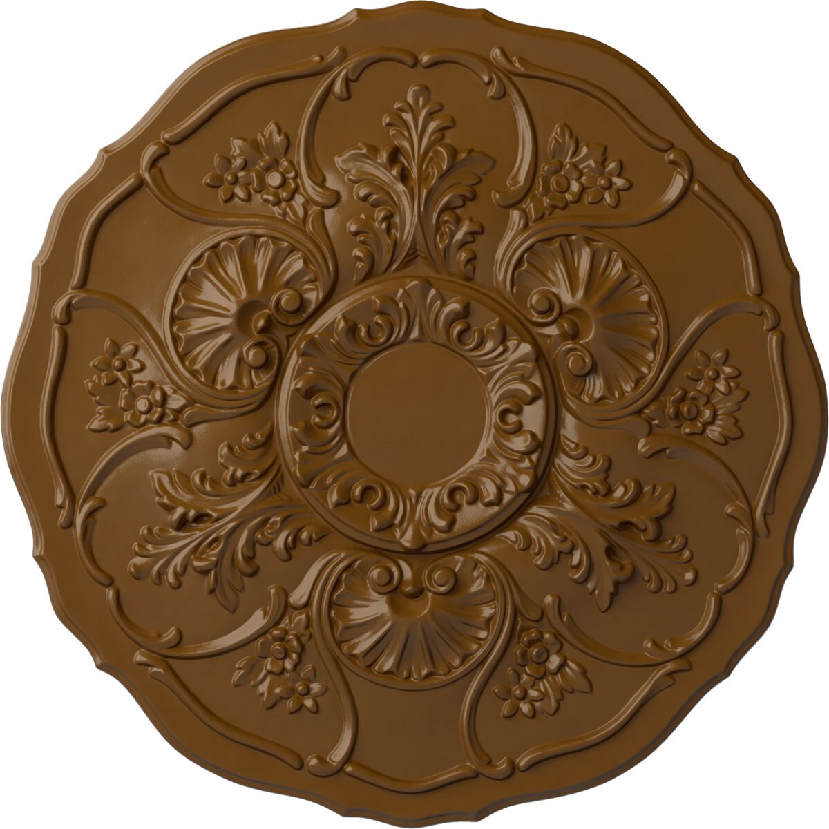 Ekena Millwork CM22CNSTF Cornelia 22.5-in W x 22.5-in L Painted Smokey Topaz Polyurethane Whole Ceiling Medallion