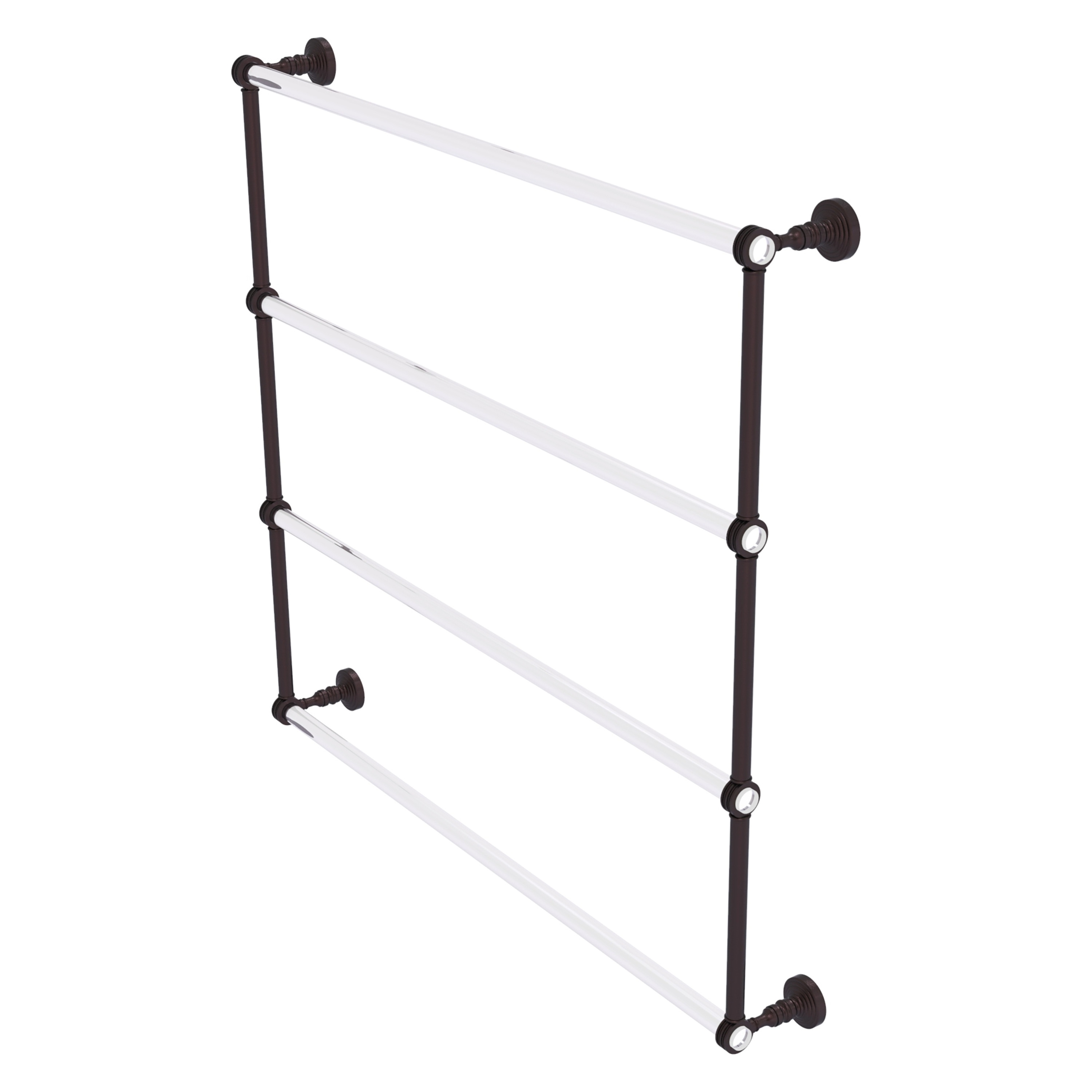 Allied Brass PG-28D-36-ABZ Pacific Grove 36-in double Antique Bronze Wall mount 4-tier Towel Bar