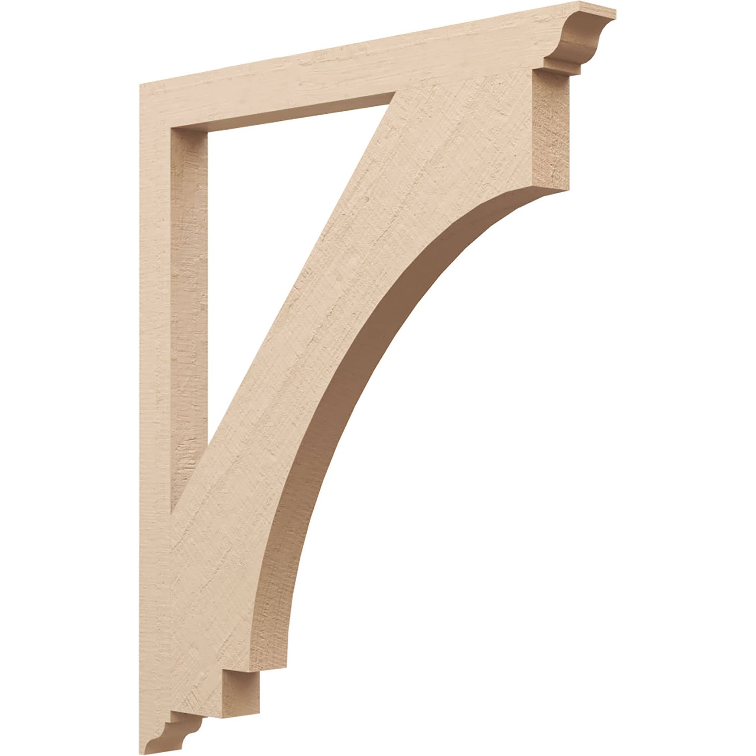 Ekena Millwork 2120437 Imperial Rough Cedar Woodgrain TimberThane 3-1/2-in x 48-in x 40-in Brown Urethane Standard bracket